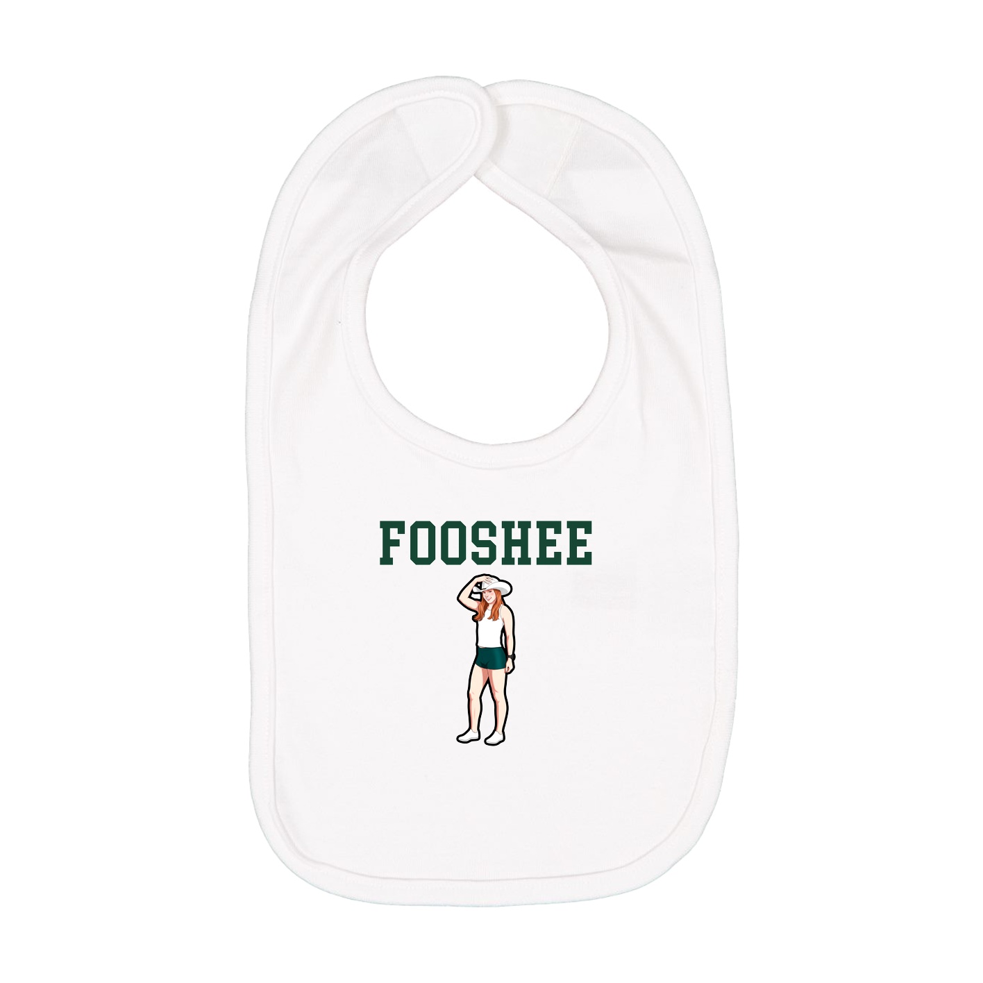 Infant Bib — Shirsey in White