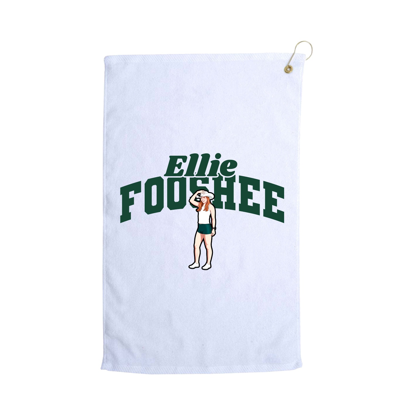 Golf Towel — Signature Arch in White