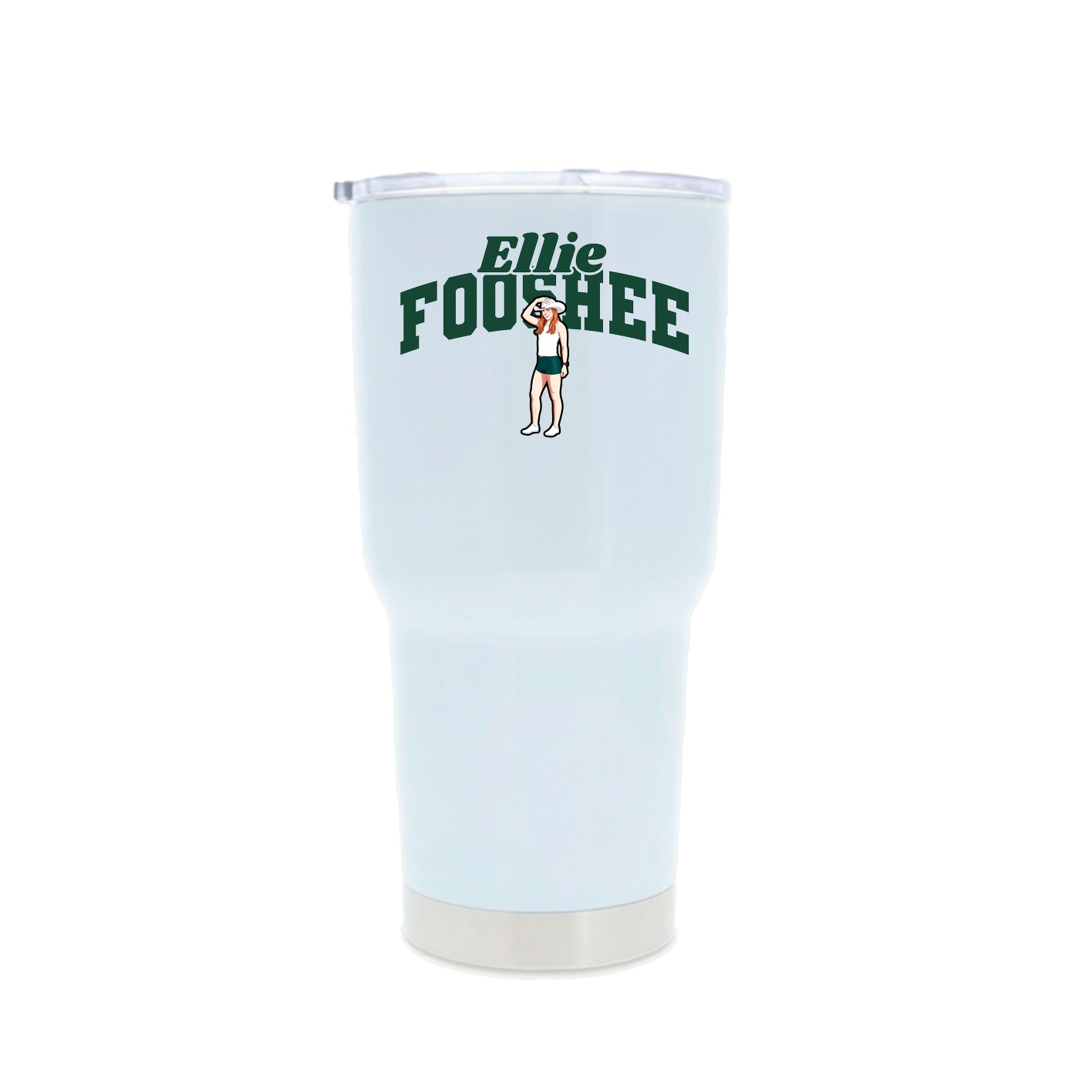 30oz Stainless Steel Tumbler — Signature Arch in White