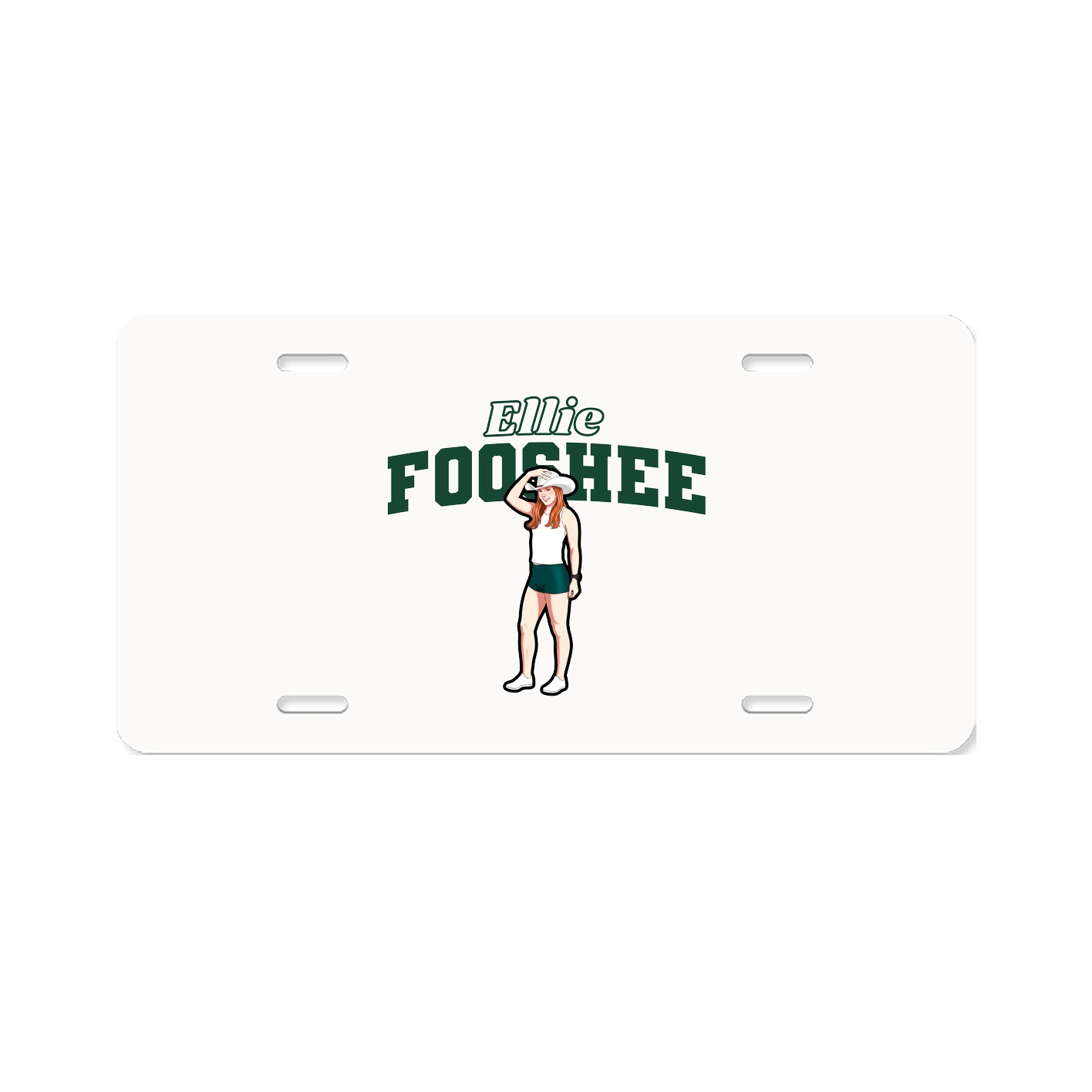 License Plate — Name Arch in Classic