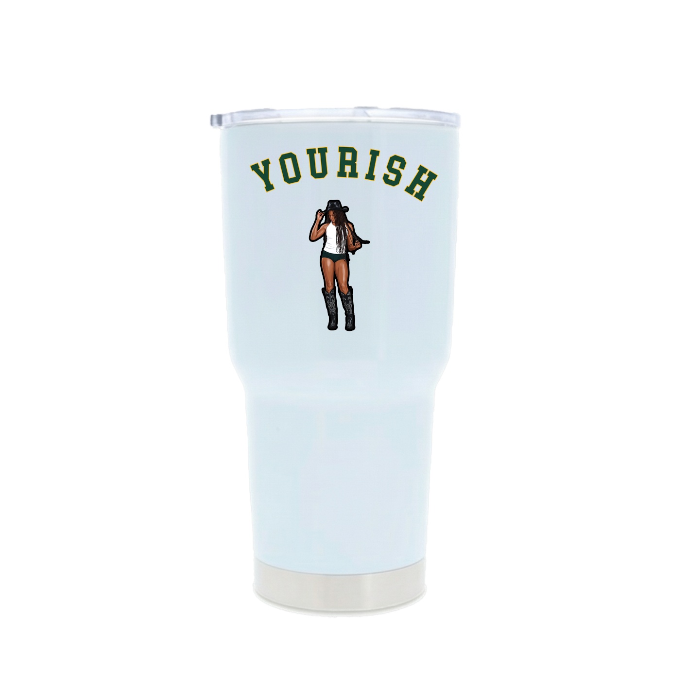 30oz Stainless Steel Tumbler — Shirsey Arch in White