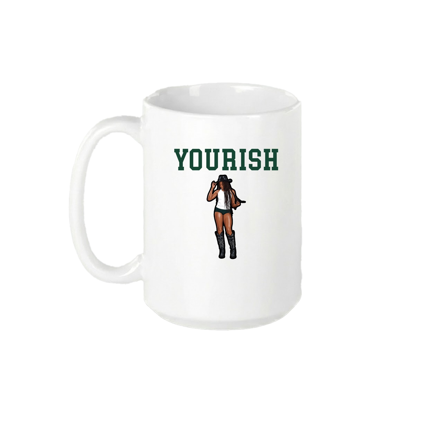 15oz Coffee Mug — Shirsey in White