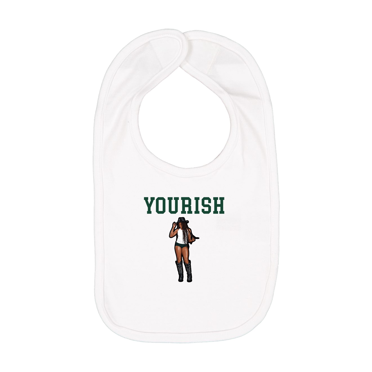 Infant Bib — Shirsey in White