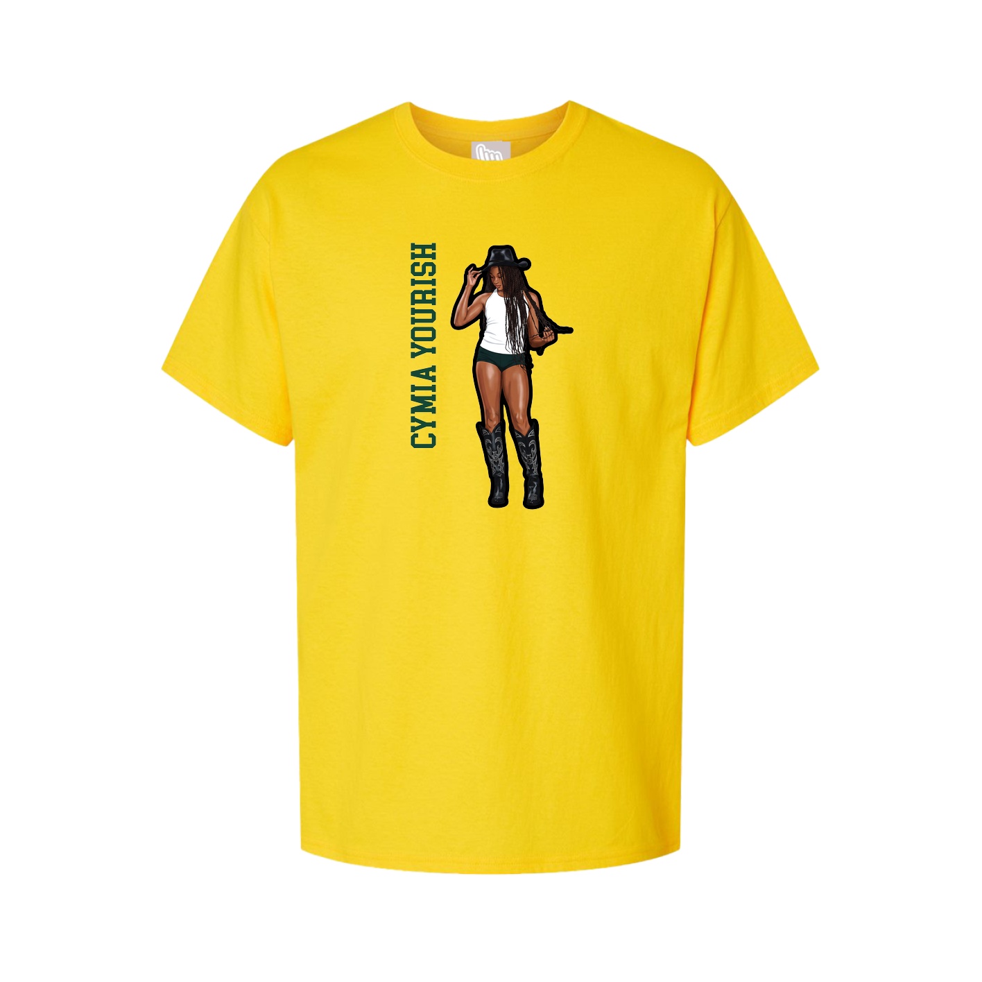 Tee — Name Vertical in Gold