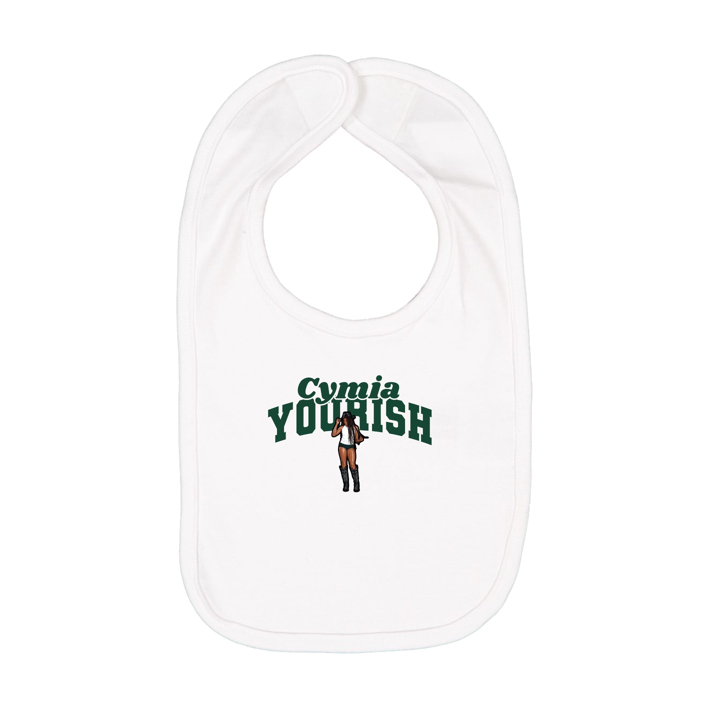 Infant Bib — Signature Arch in White