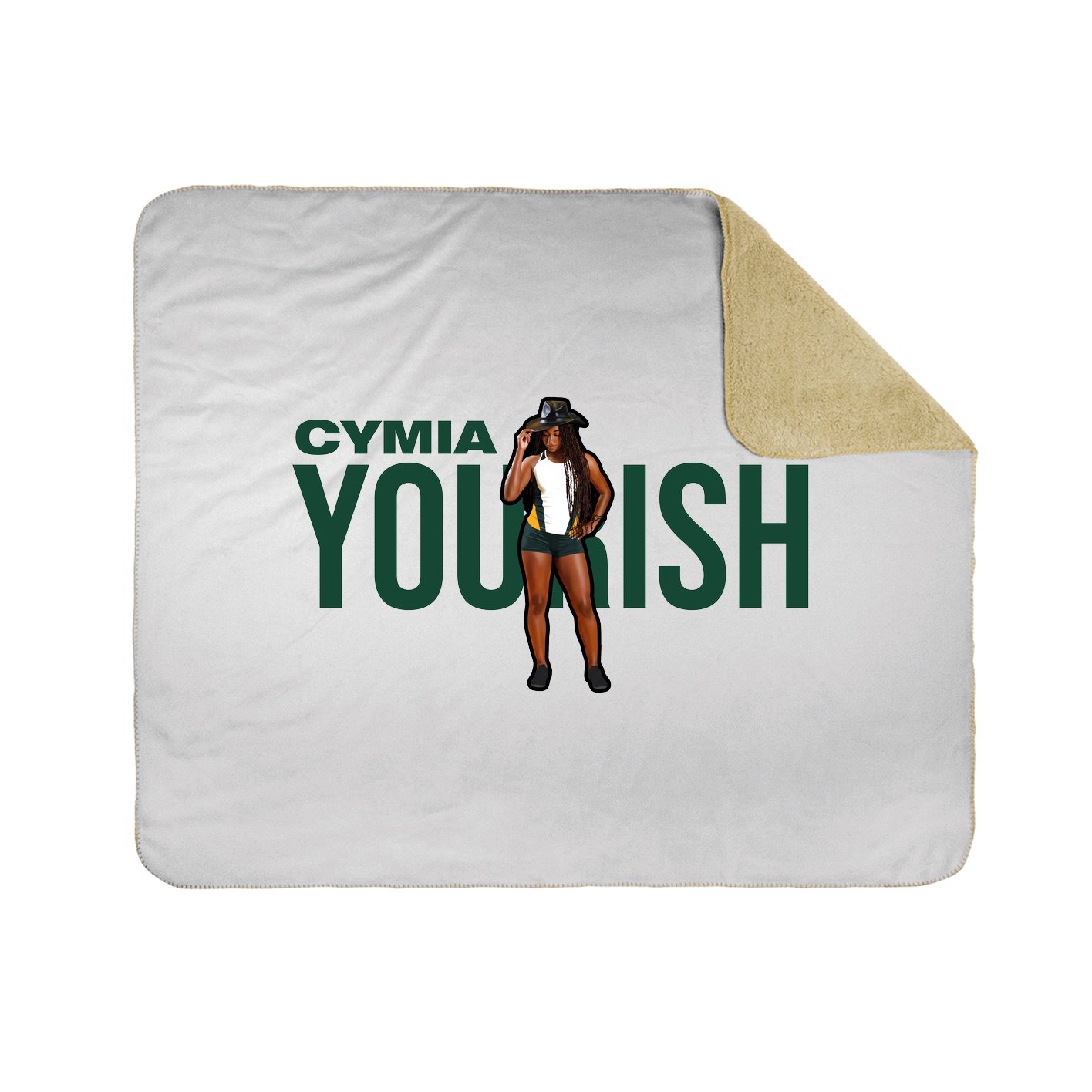Throw Blanket — Player Name in White