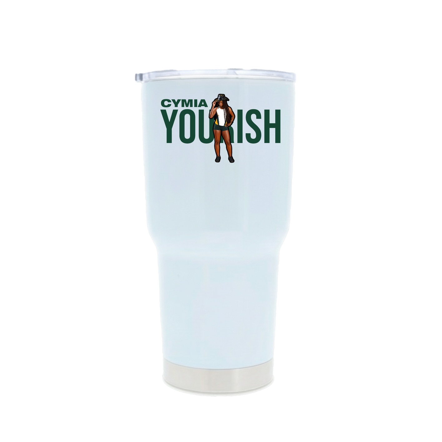 30oz Stainless Steel Tumbler — Player Name in White