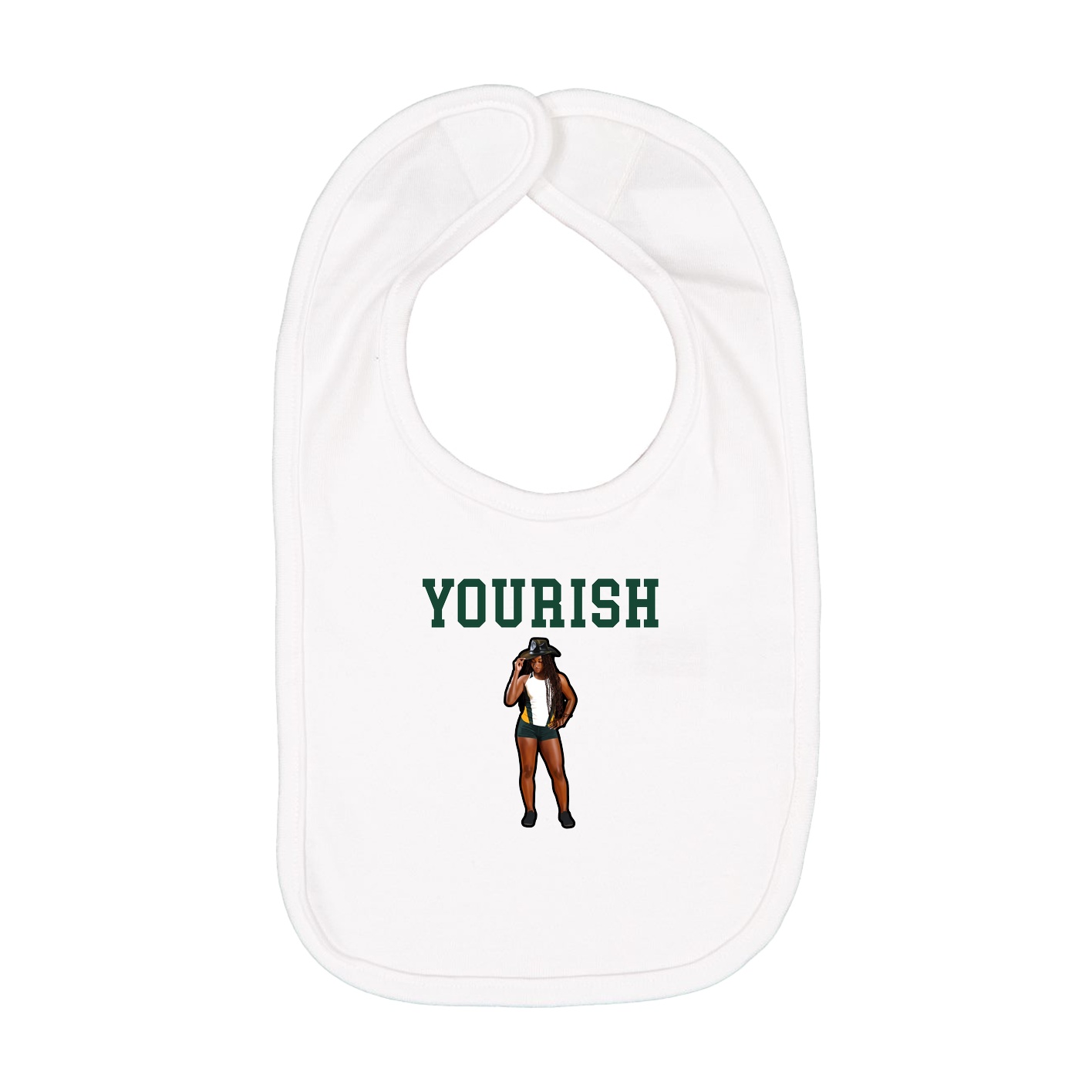 Infant Bib — Shirsey in White