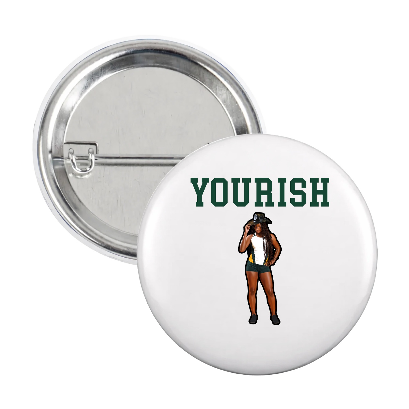 Game Day Button — Shirsey in White