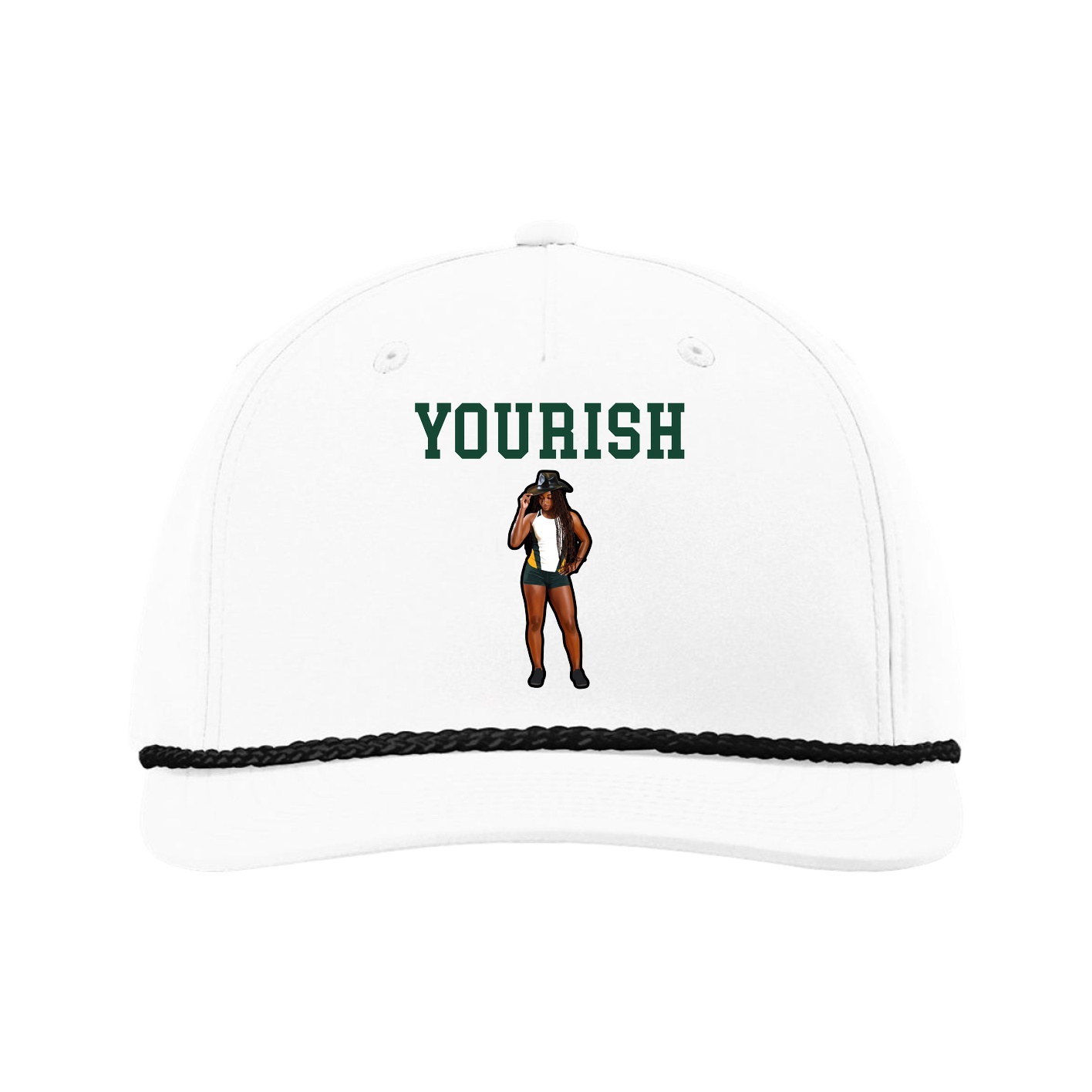 Five-Panel Classic Rope Cap — Shirsey in White