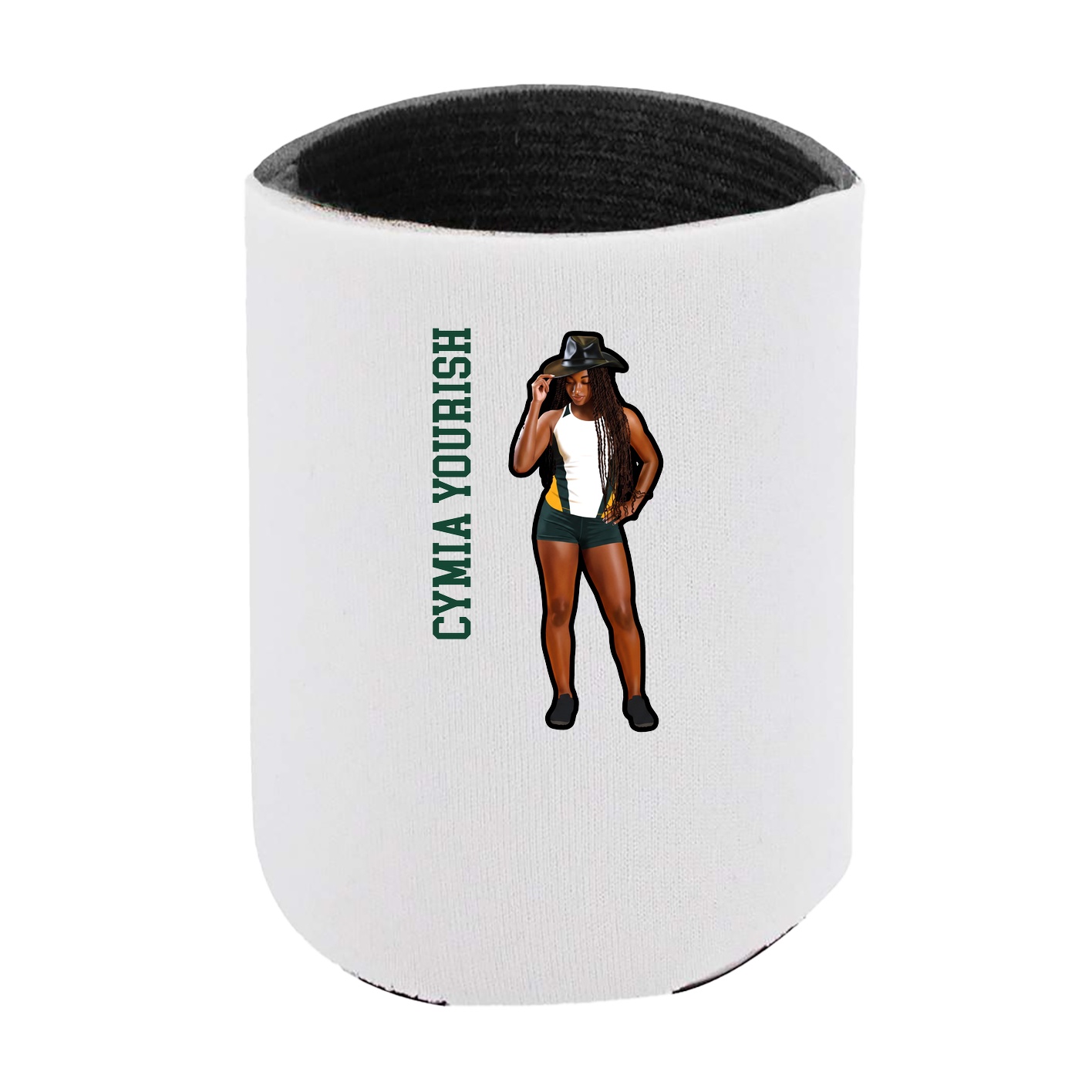 Can Holder — Name Vertical in White