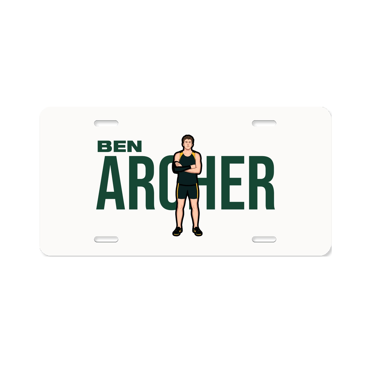 License Plate — Player Name in Classic