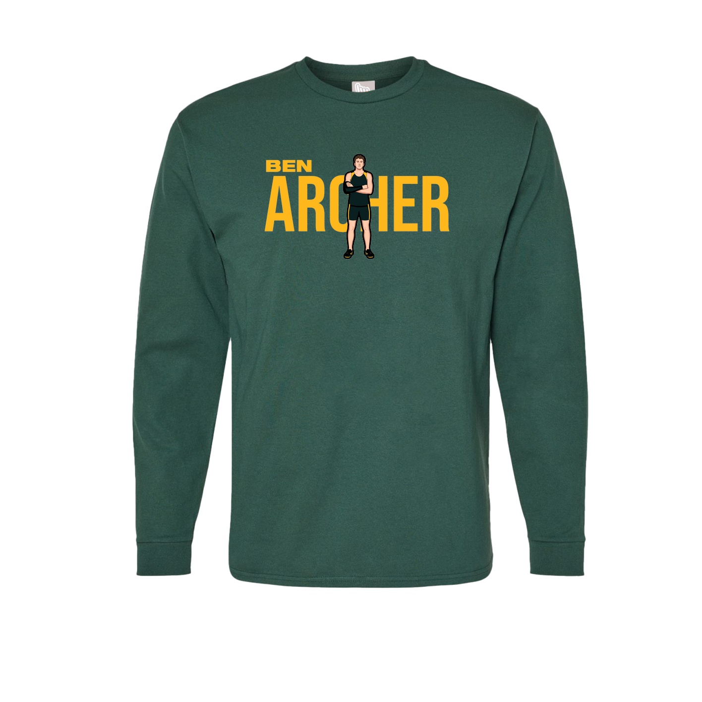 Long Sleeve Tee — Player Name in Green