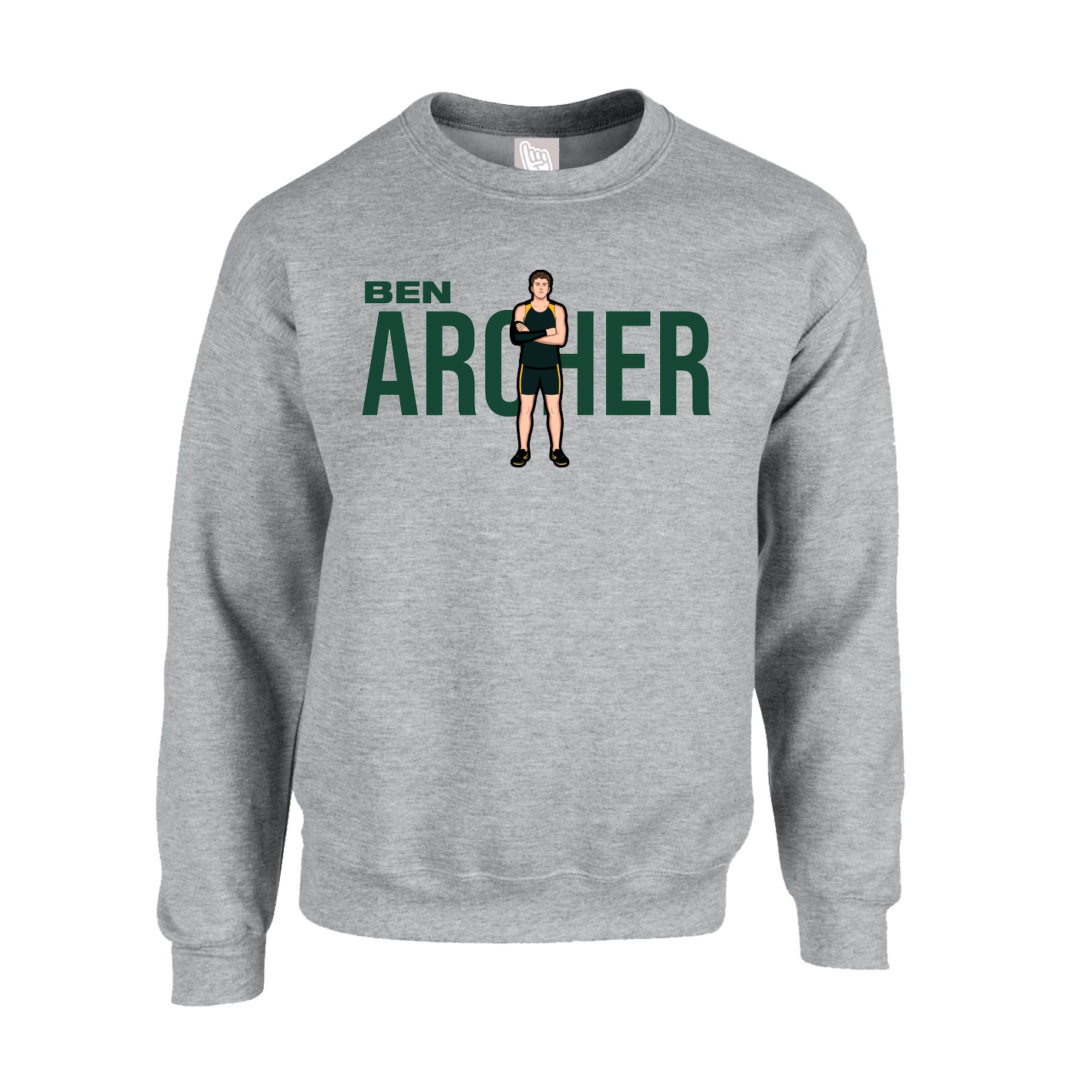 Fleece Crew — Player Name in Grey