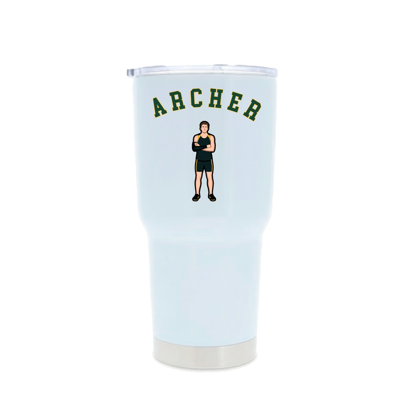 30oz Stainless Steel Tumbler — Shirsey Arch in White