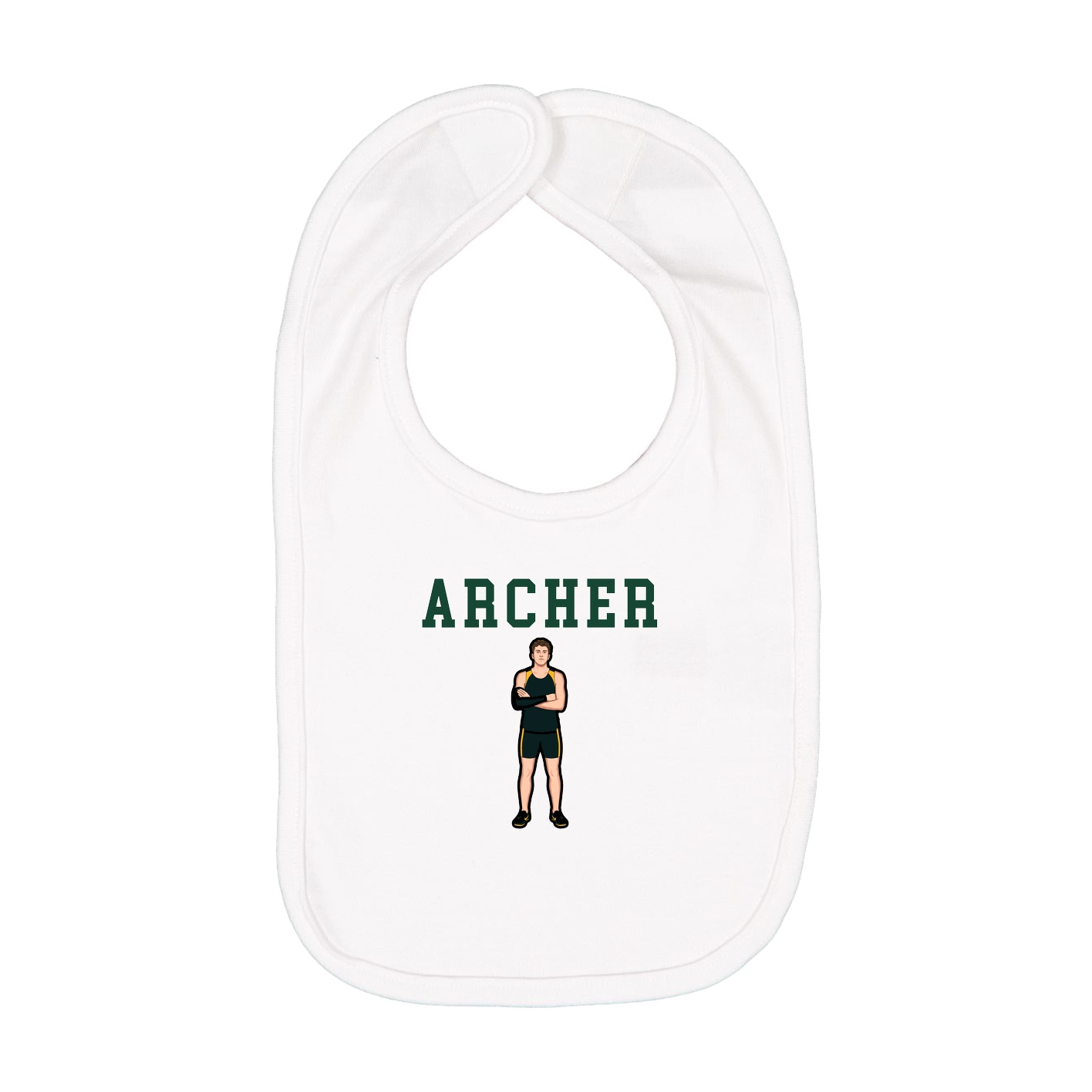 Infant Bib — Shirsey in White