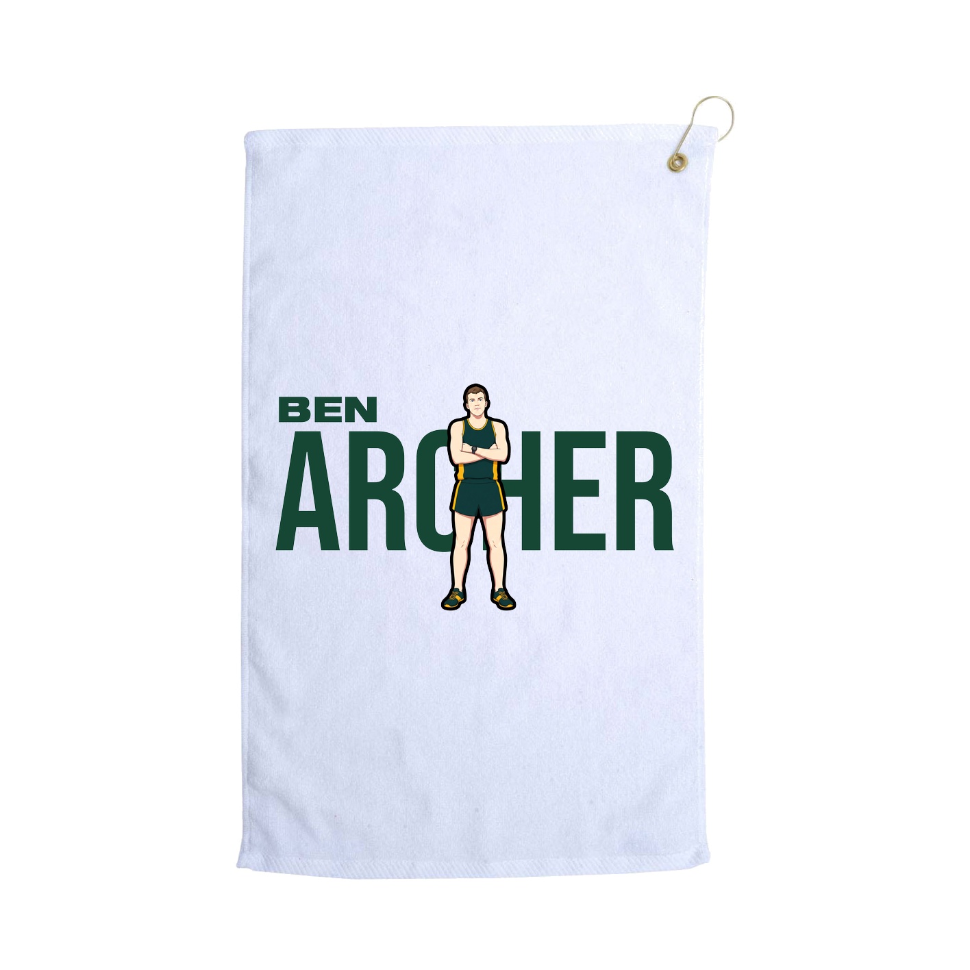 Golf Towel — Player Name in White