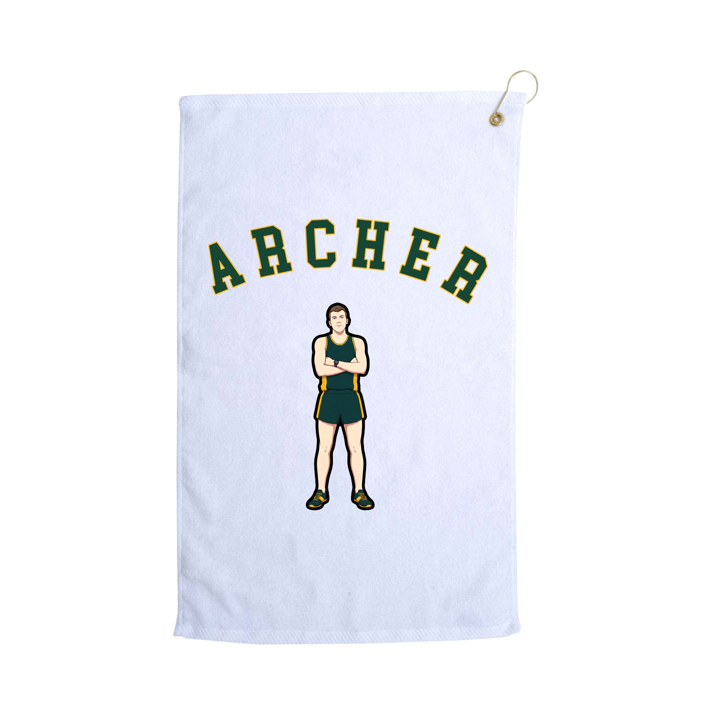 Golf Towel — Shirsey Arch in White