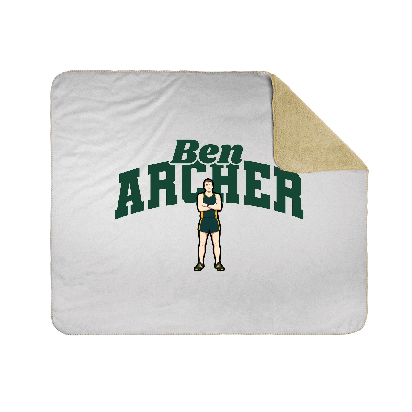 Throw Blanket — Signature Arch in White