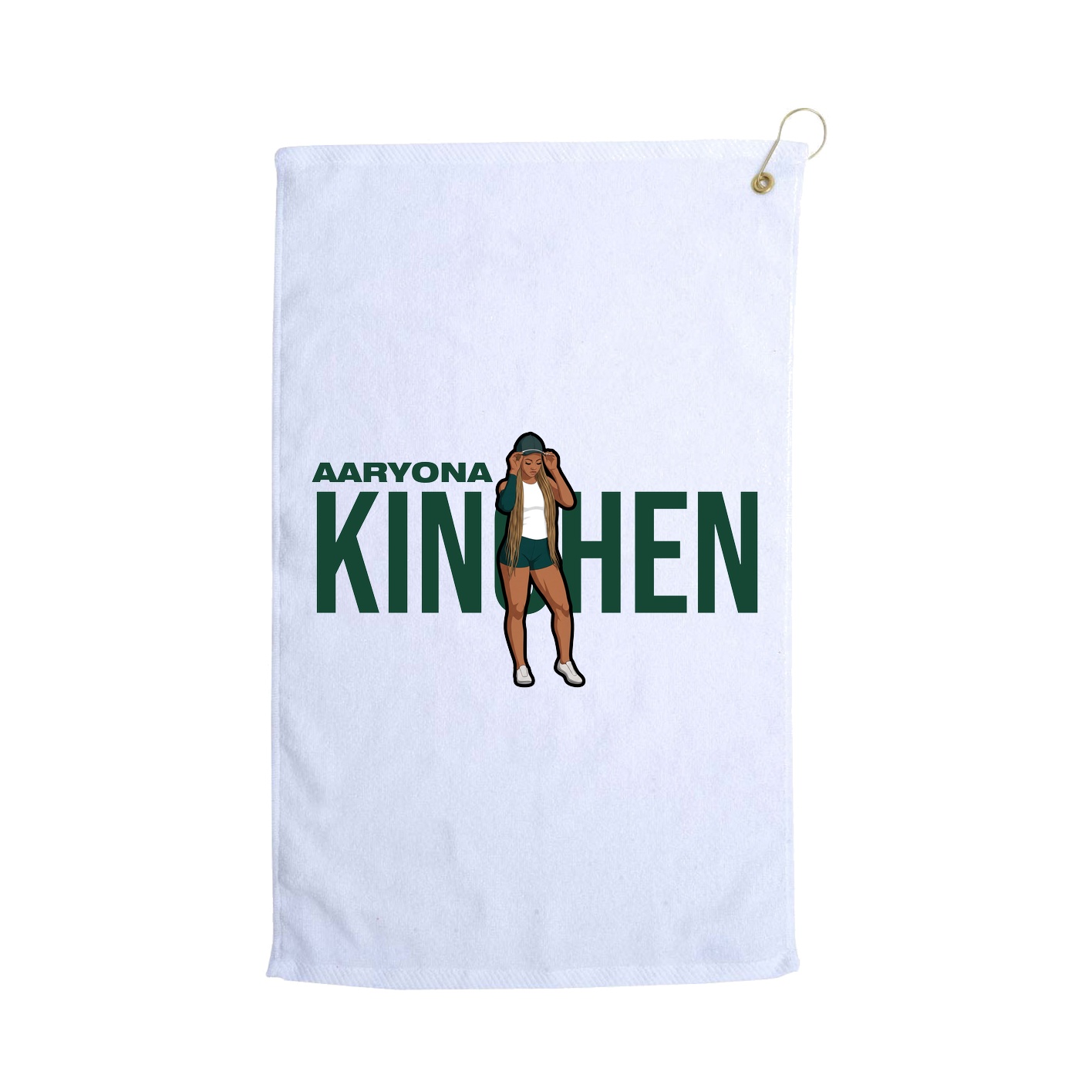 Golf Towel — Player Name in White