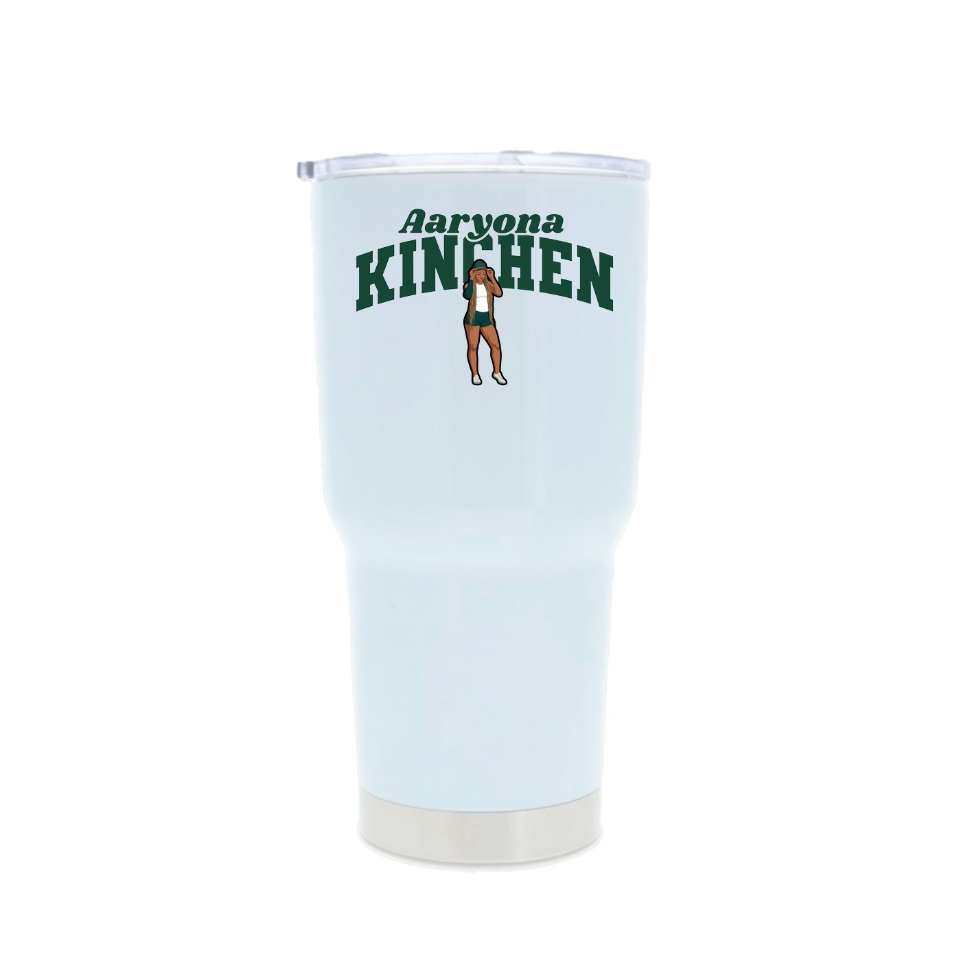 30oz Stainless Steel Tumbler — Signature Arch in White