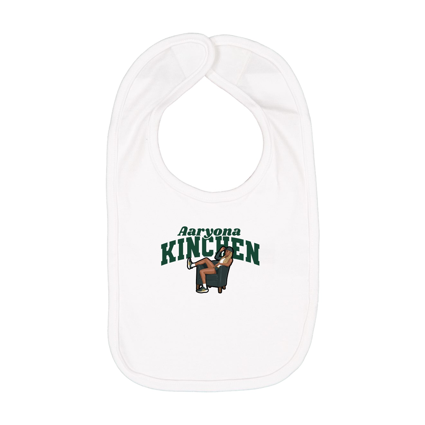 Infant Bib — Signature Arch in White