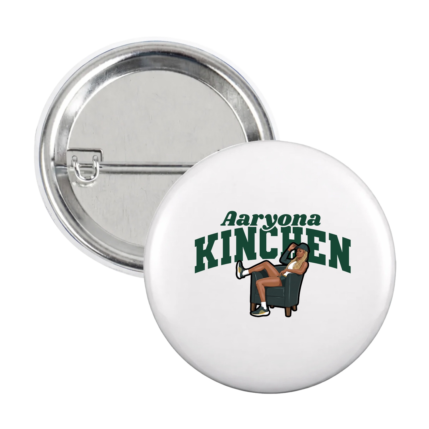 Game Day Button — Signature Arch in White