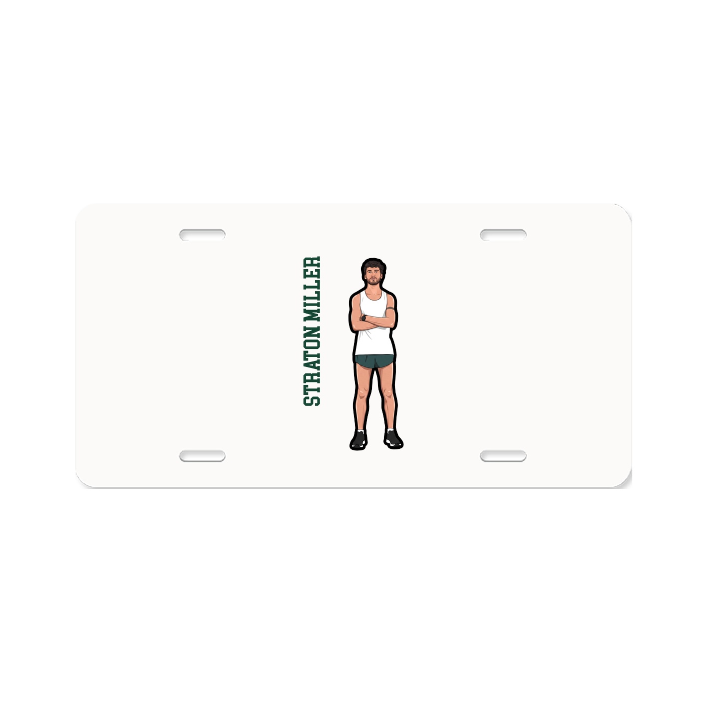 License Plate — Name Vertical in Classic