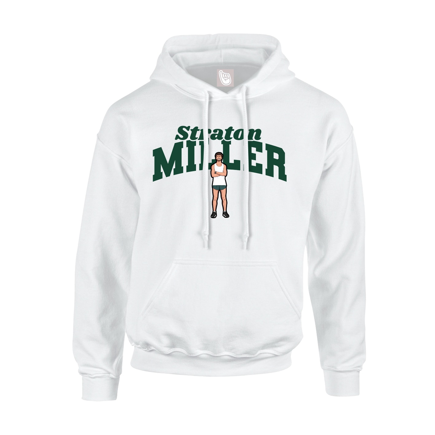 Youth Hoodie — Signature Arch in White