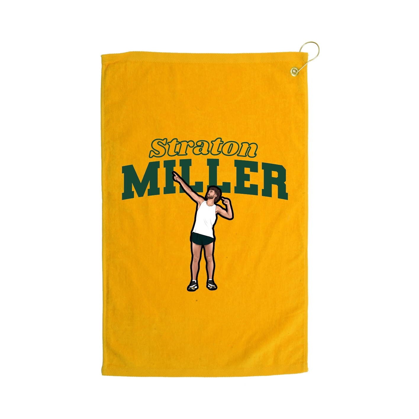 Golf Towel — Name Arch in Gold