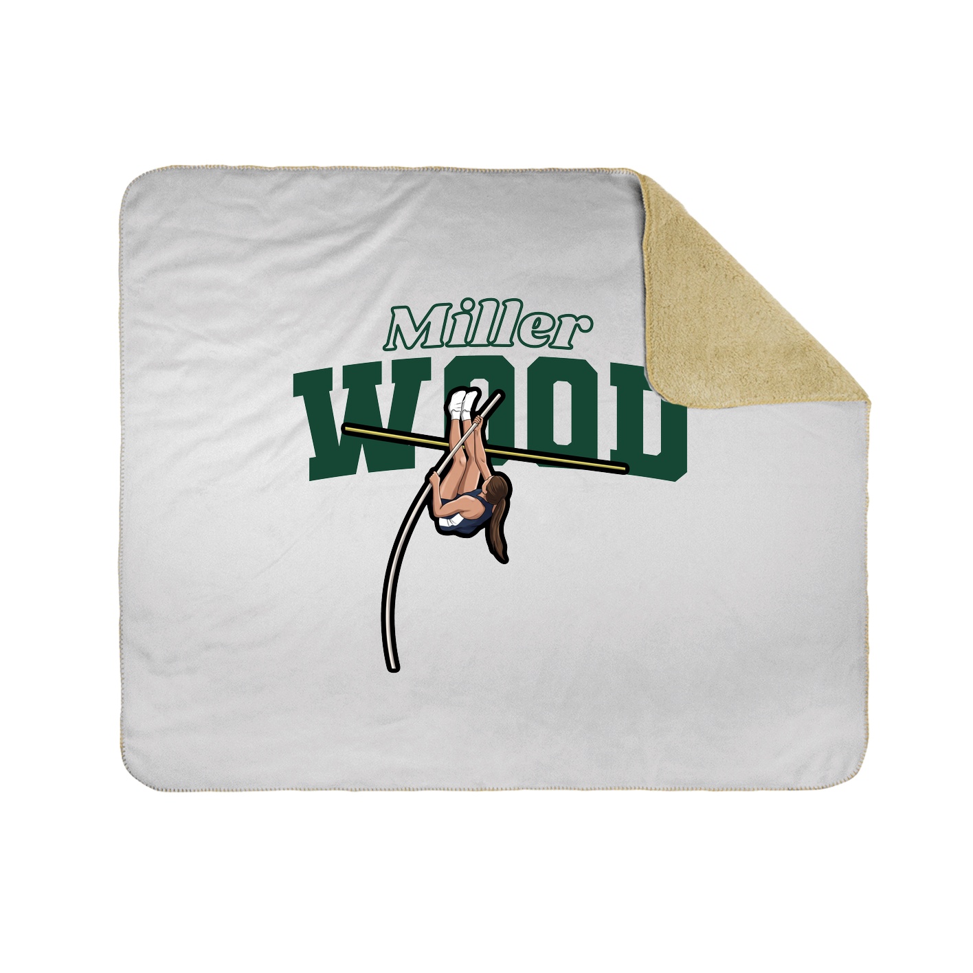 Throw Blanket — Name Arch in White