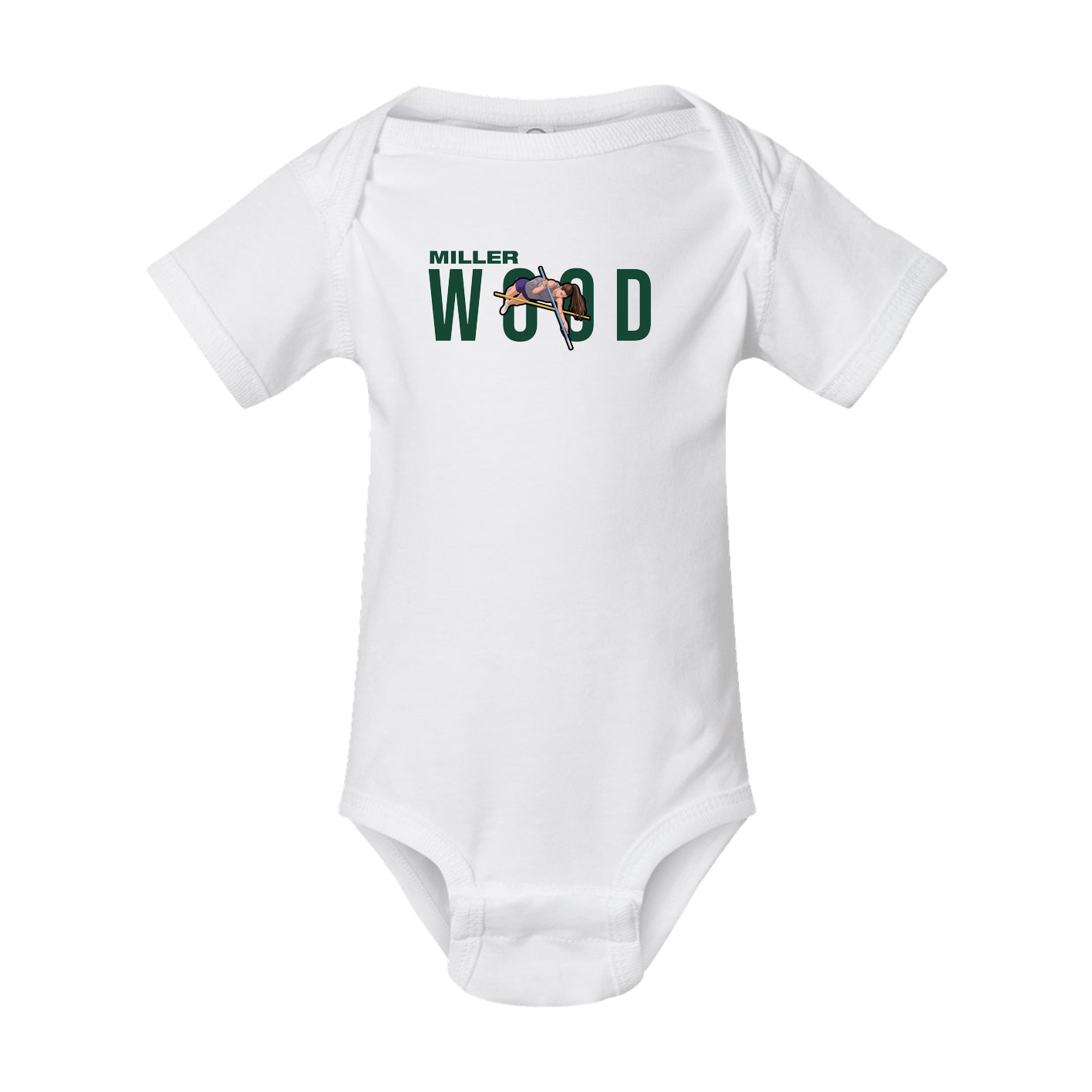 Baby Onesie — Player Name in White