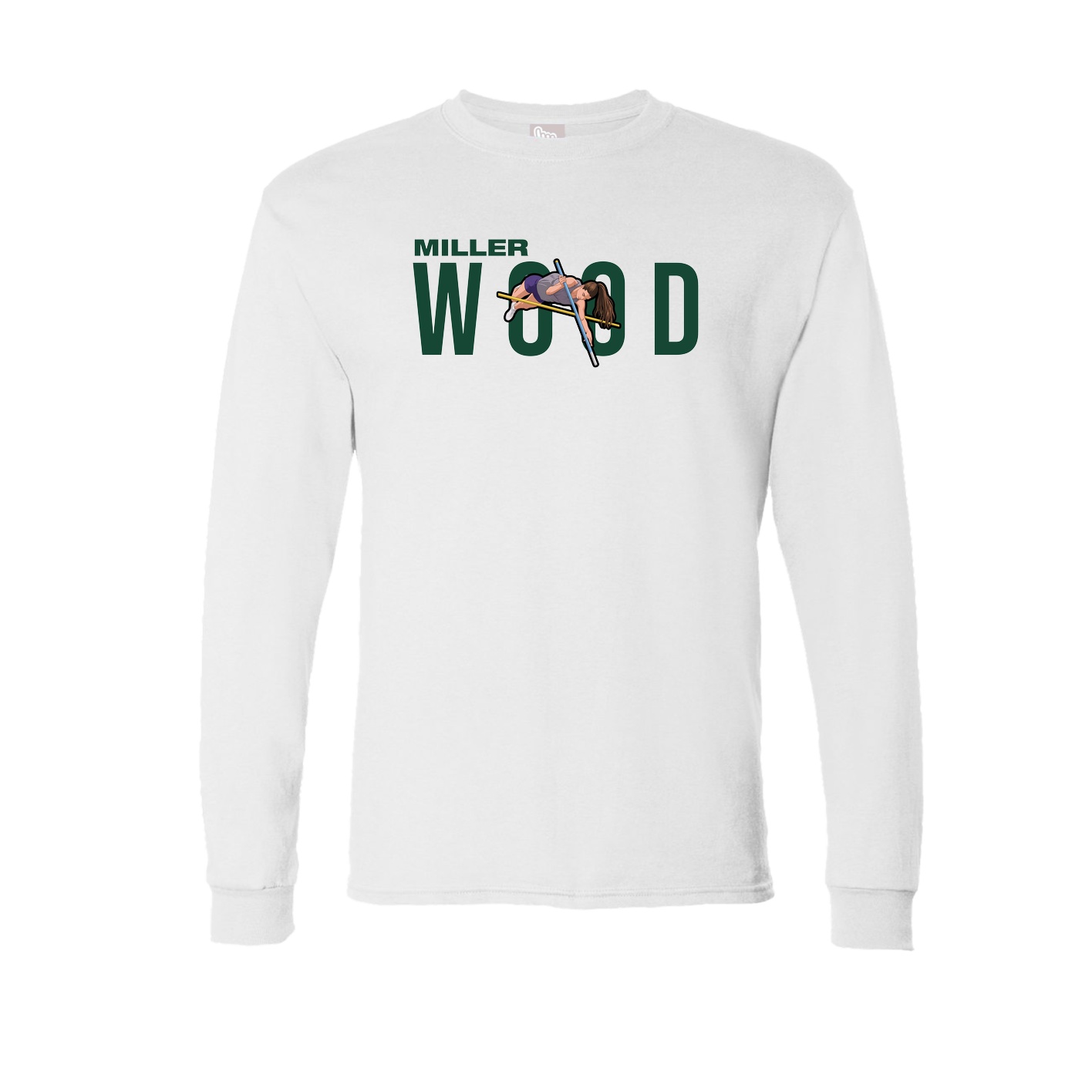 Long Sleeve Tee — Player Name in White