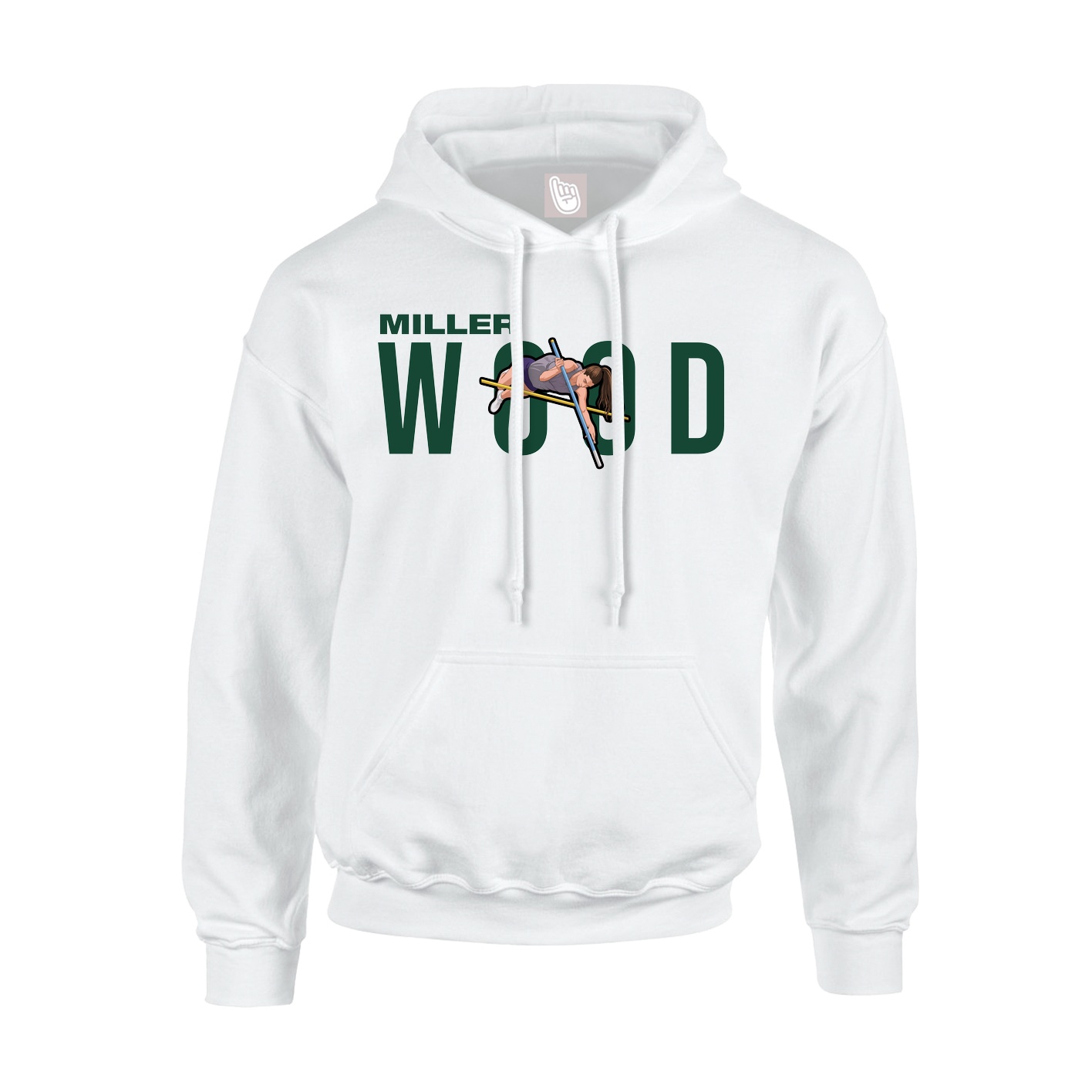 Youth Hoodie — Player Name in White