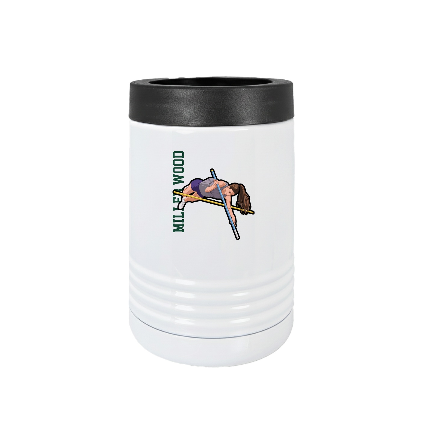 Beverage Holder — Name Vertical in White