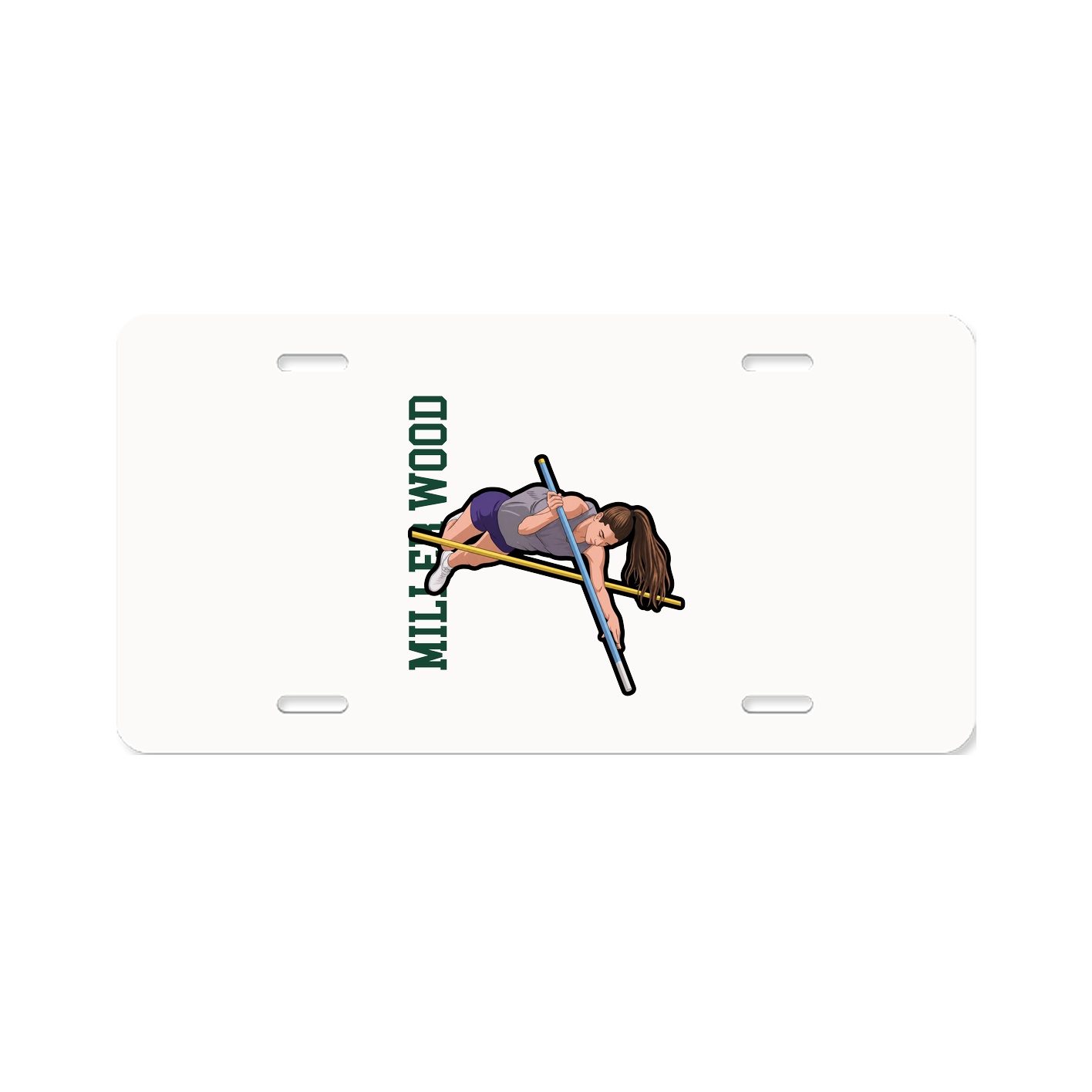 License Plate — Name Vertical in Classic