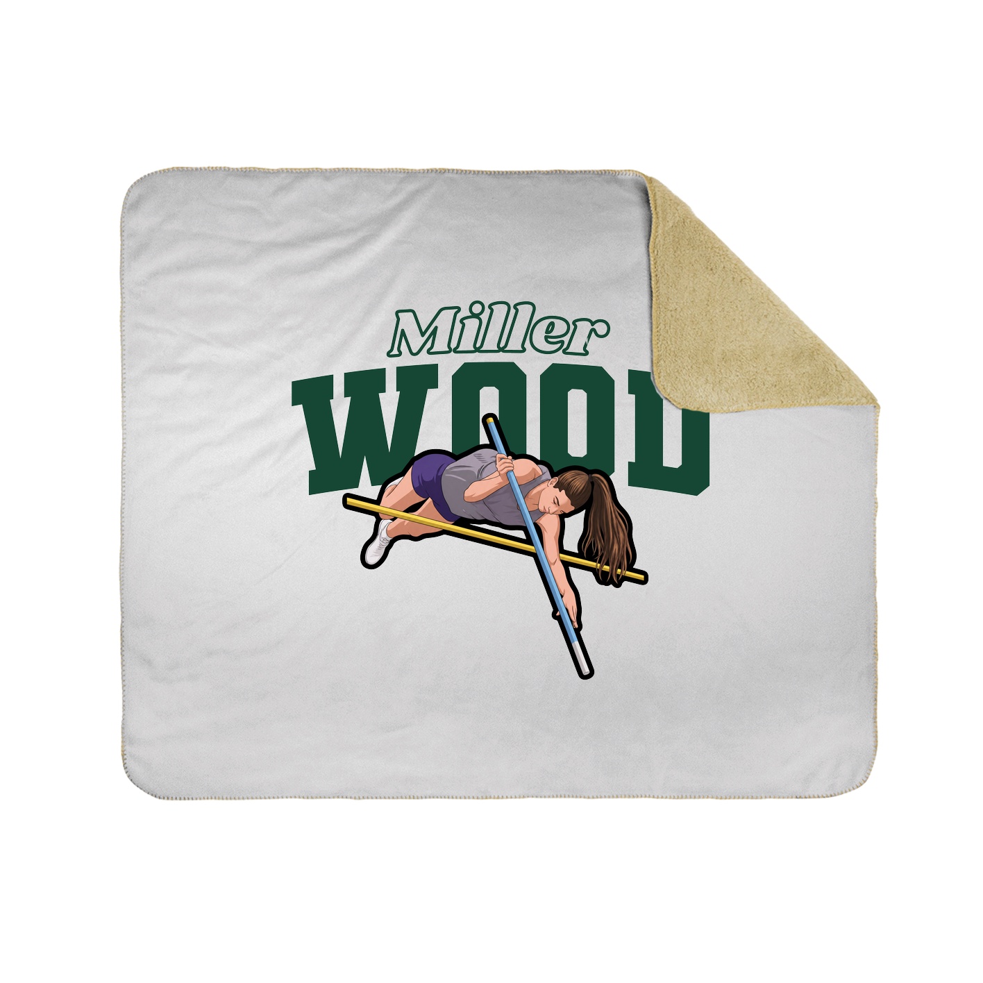 Throw Blanket — Name Arch in White