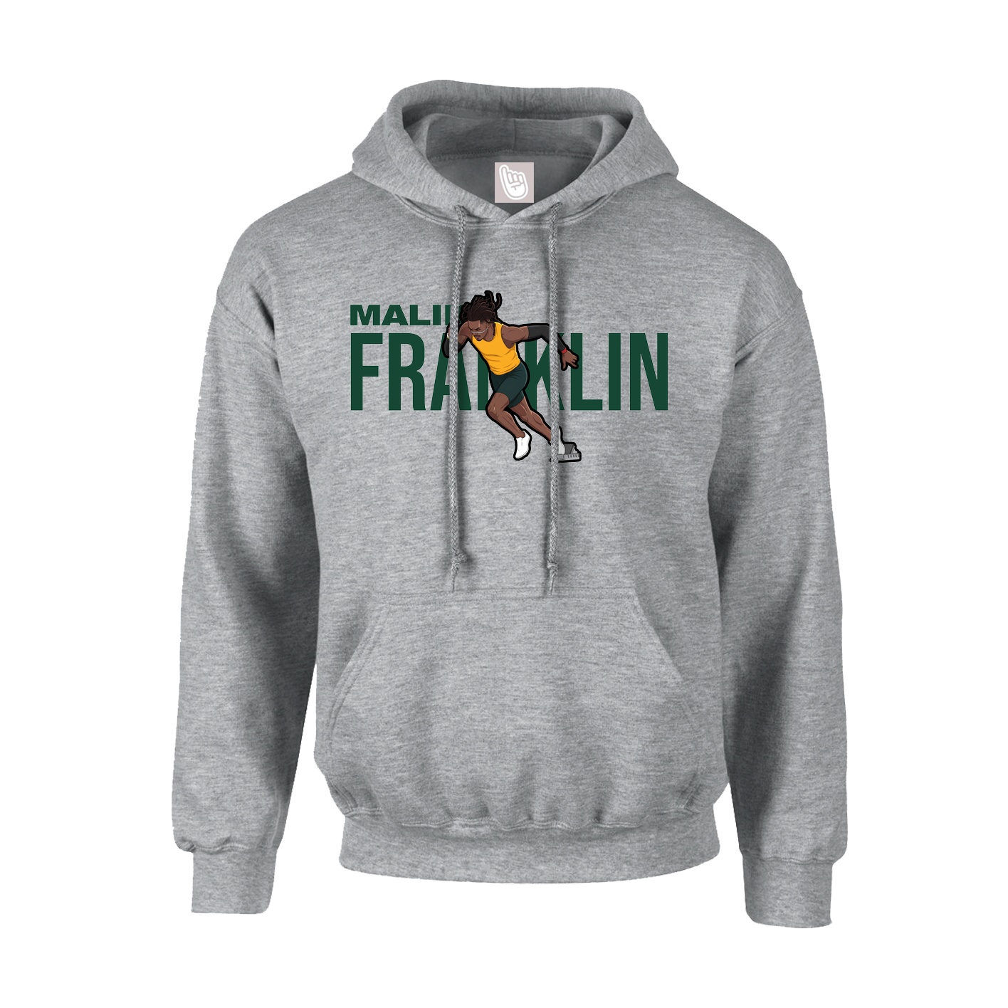 Youth Hoodie — Player Name in Grey