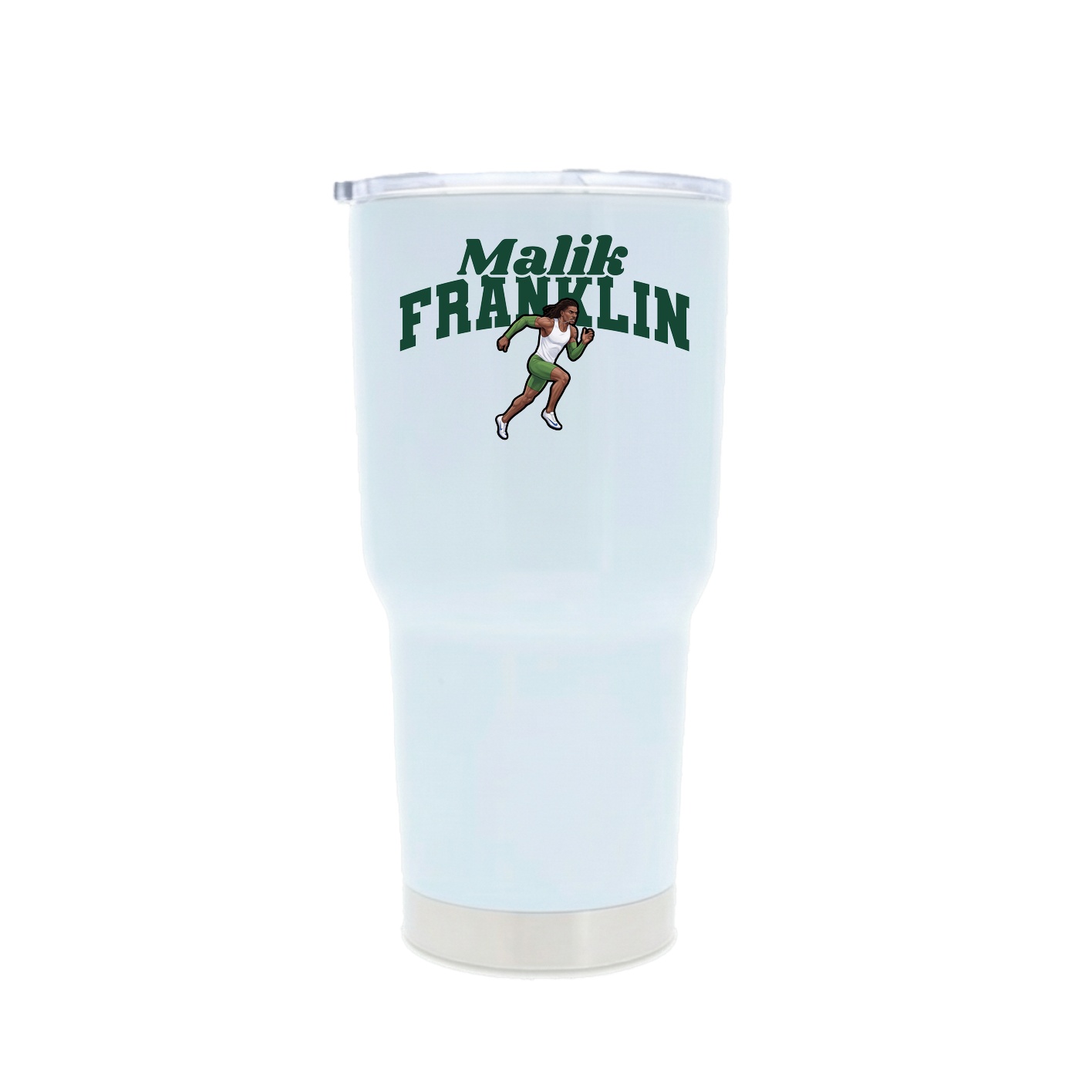 30oz Stainless Steel Tumbler — Signature Arch in White