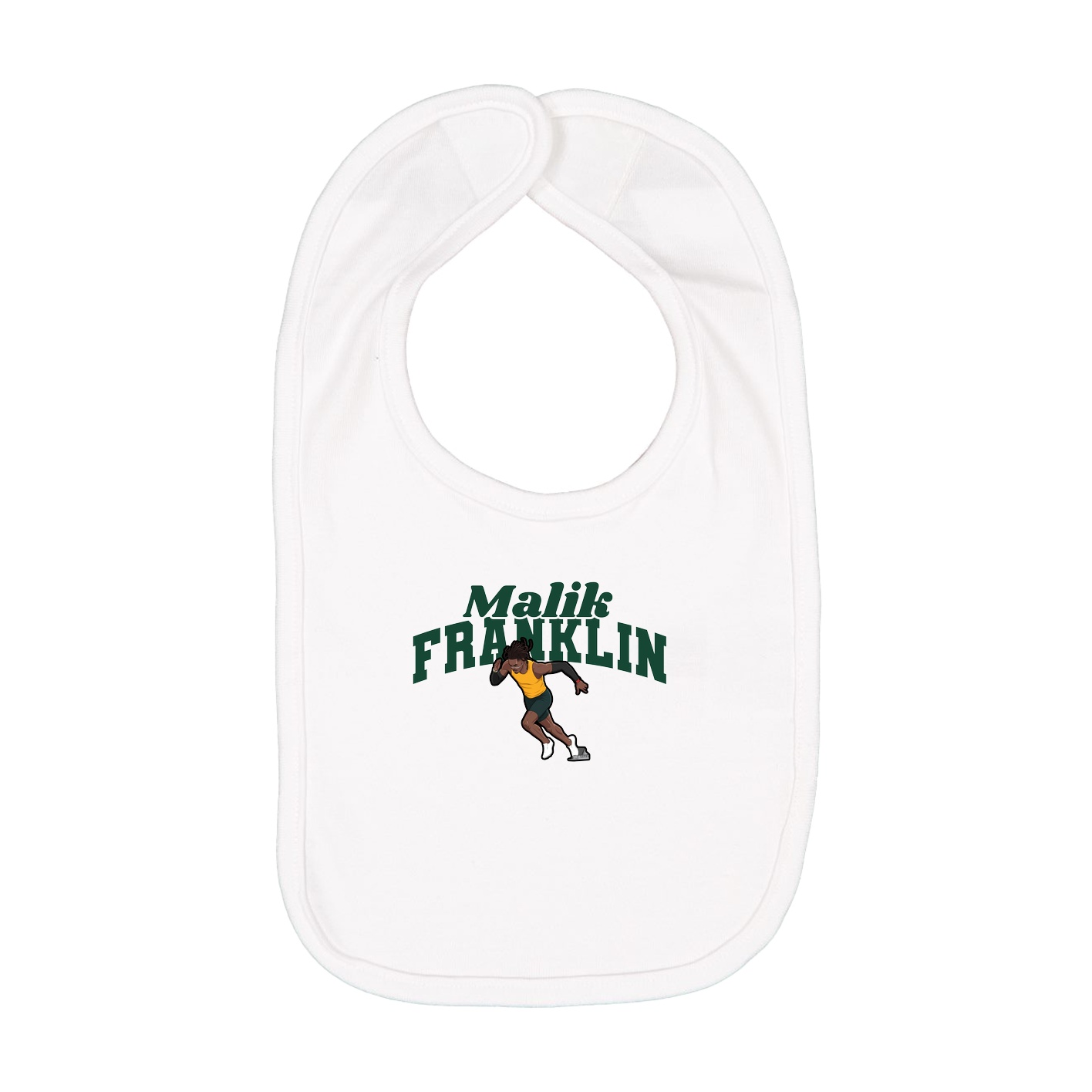 Infant Bib — Signature Arch in White