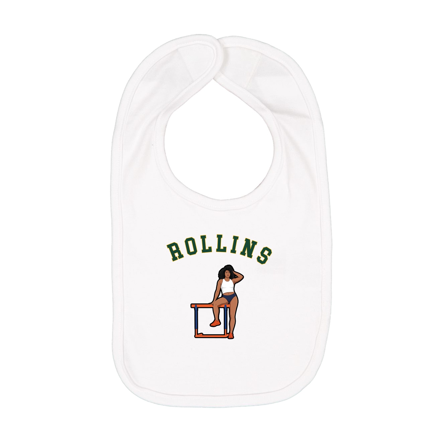 Infant Bib — Shirsey Arch in White
