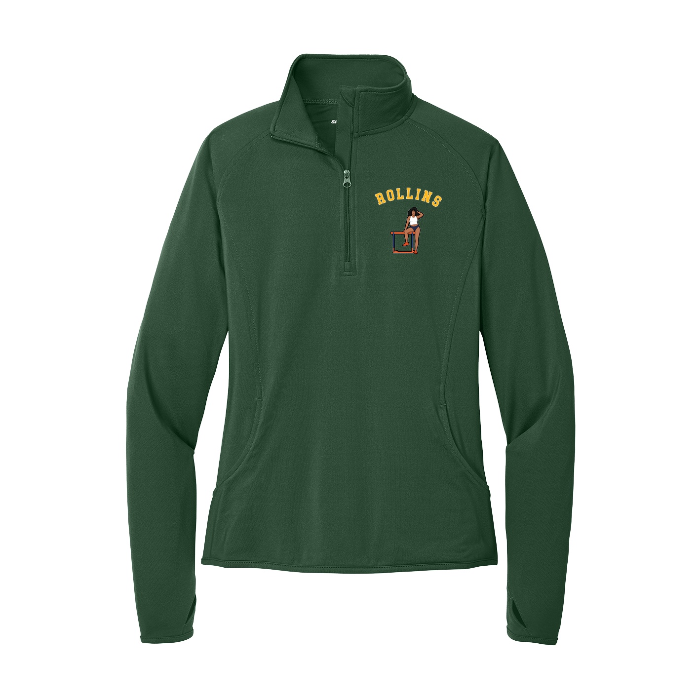 Women's Q-Zip Pullover — Shirsey Arch in Green