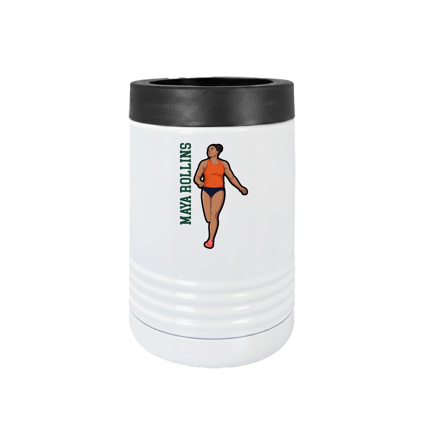 Beverage Holder — Name Vertical in White