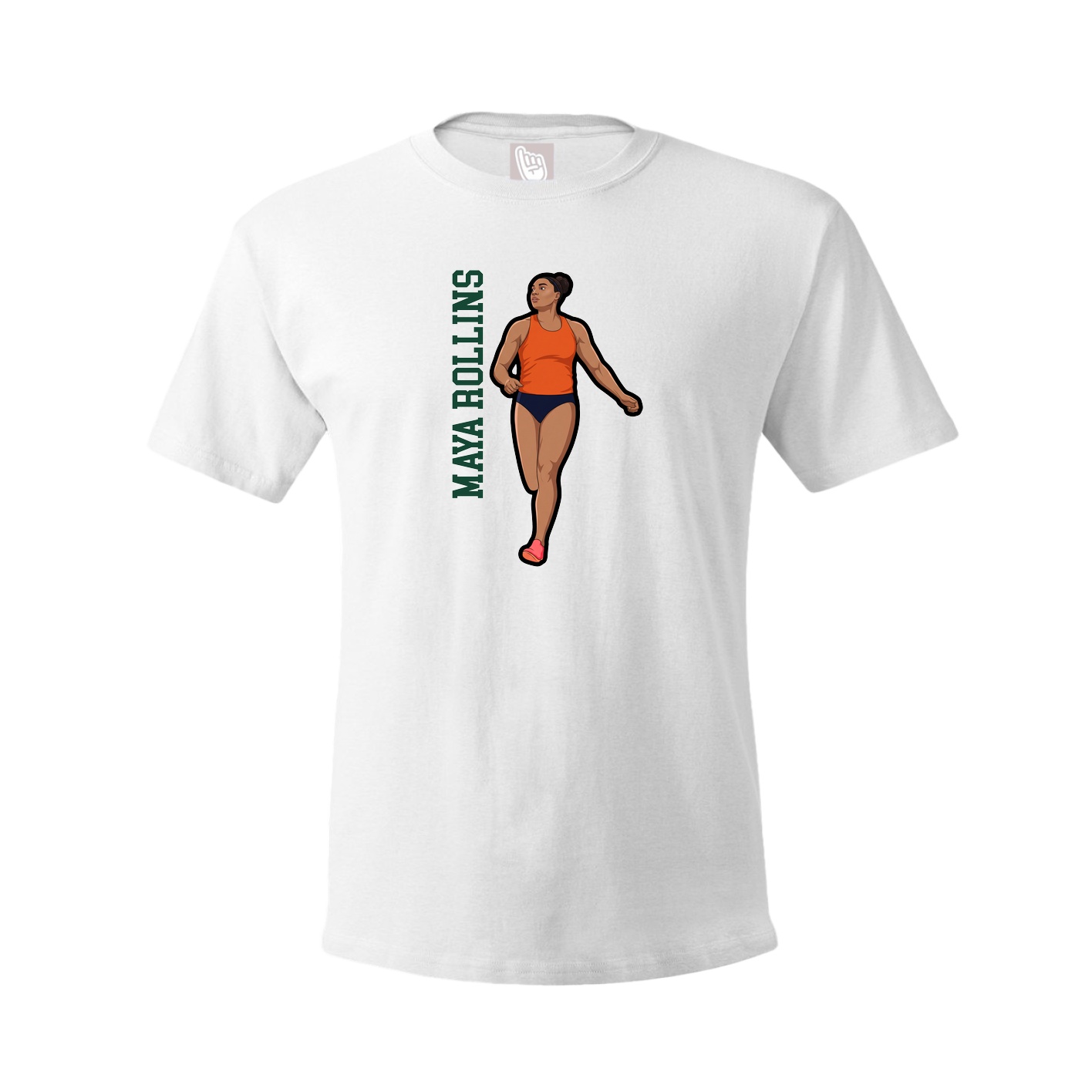 Youth Tee — Name Vertical in White