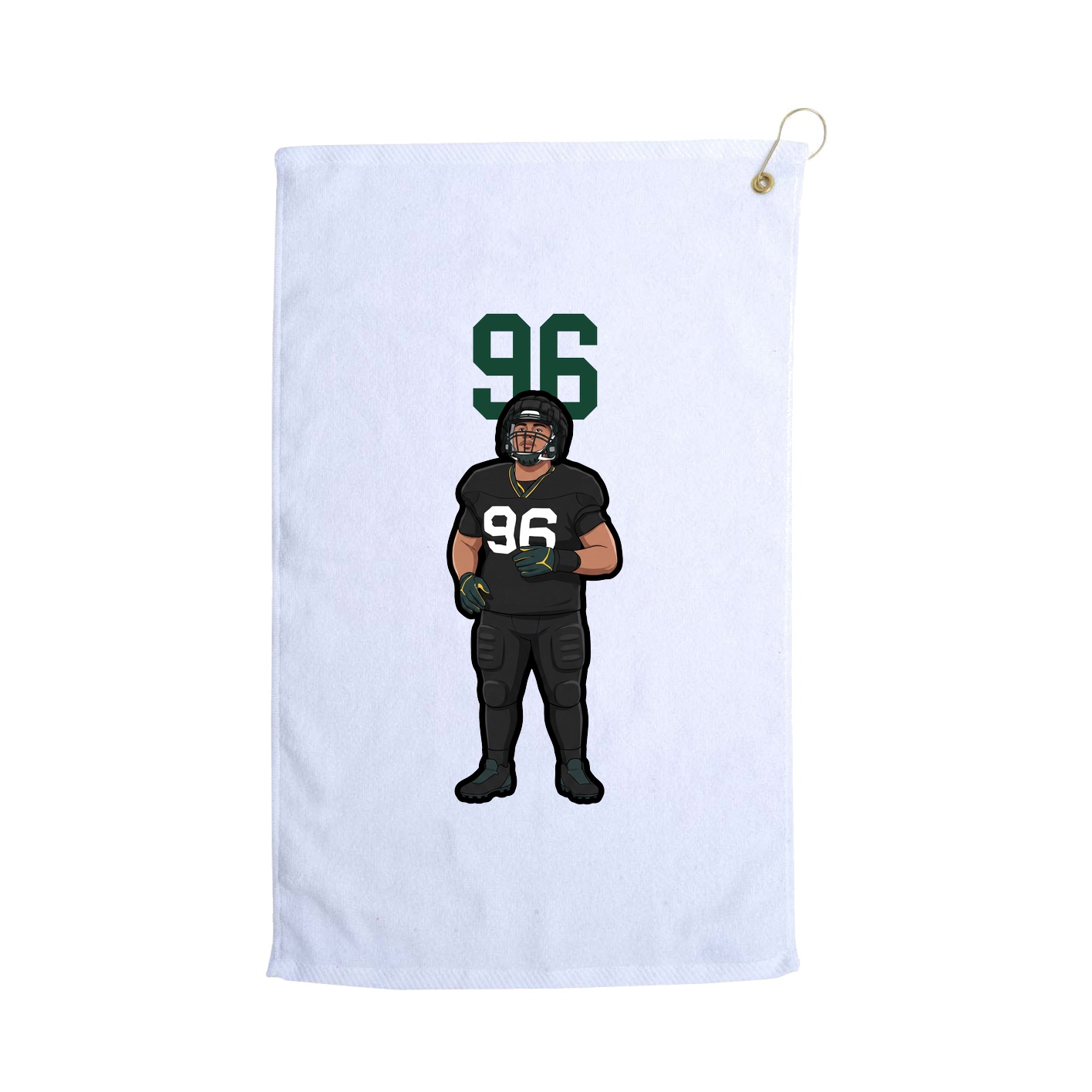Golf Towel — Number Top in White