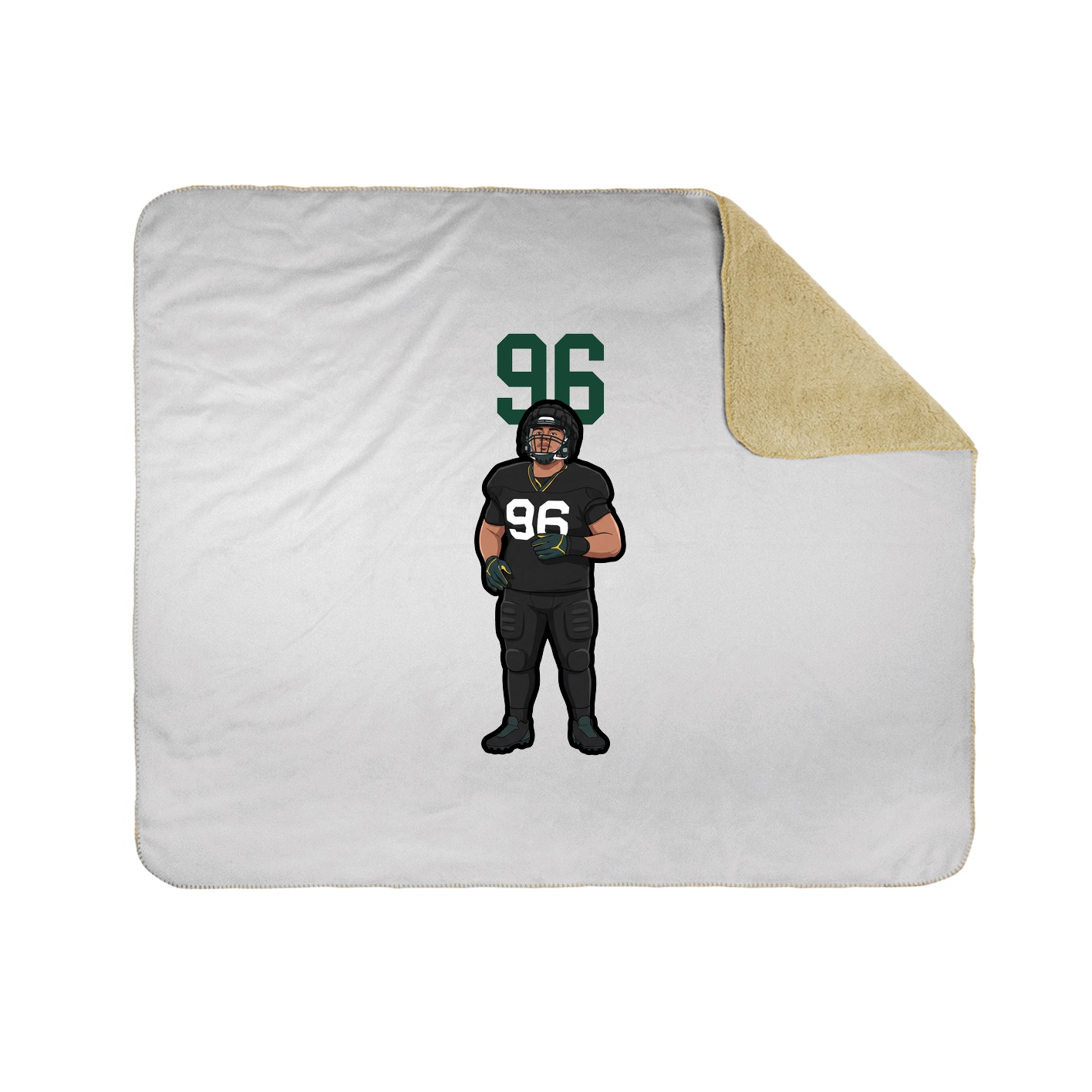 Throw Blanket — Number Top in White