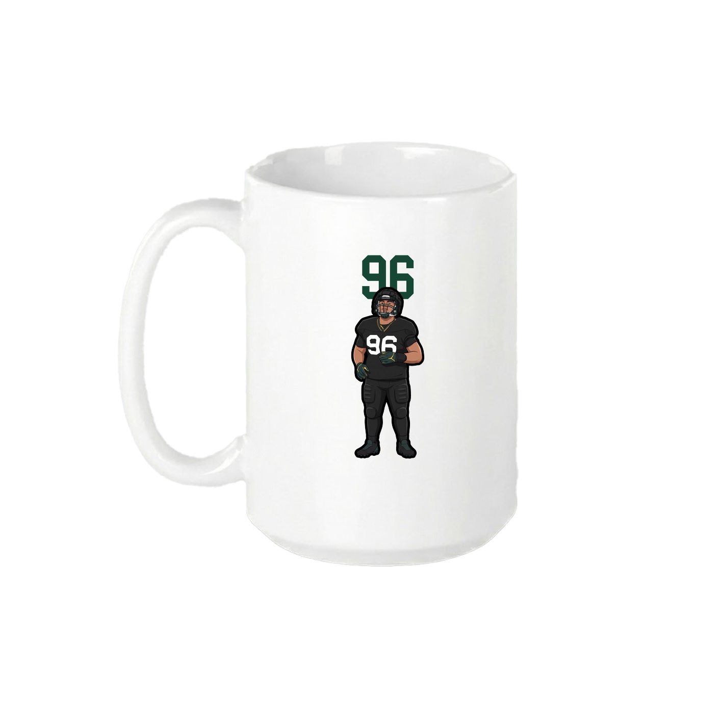 15oz Coffee Mug — Number Top in White