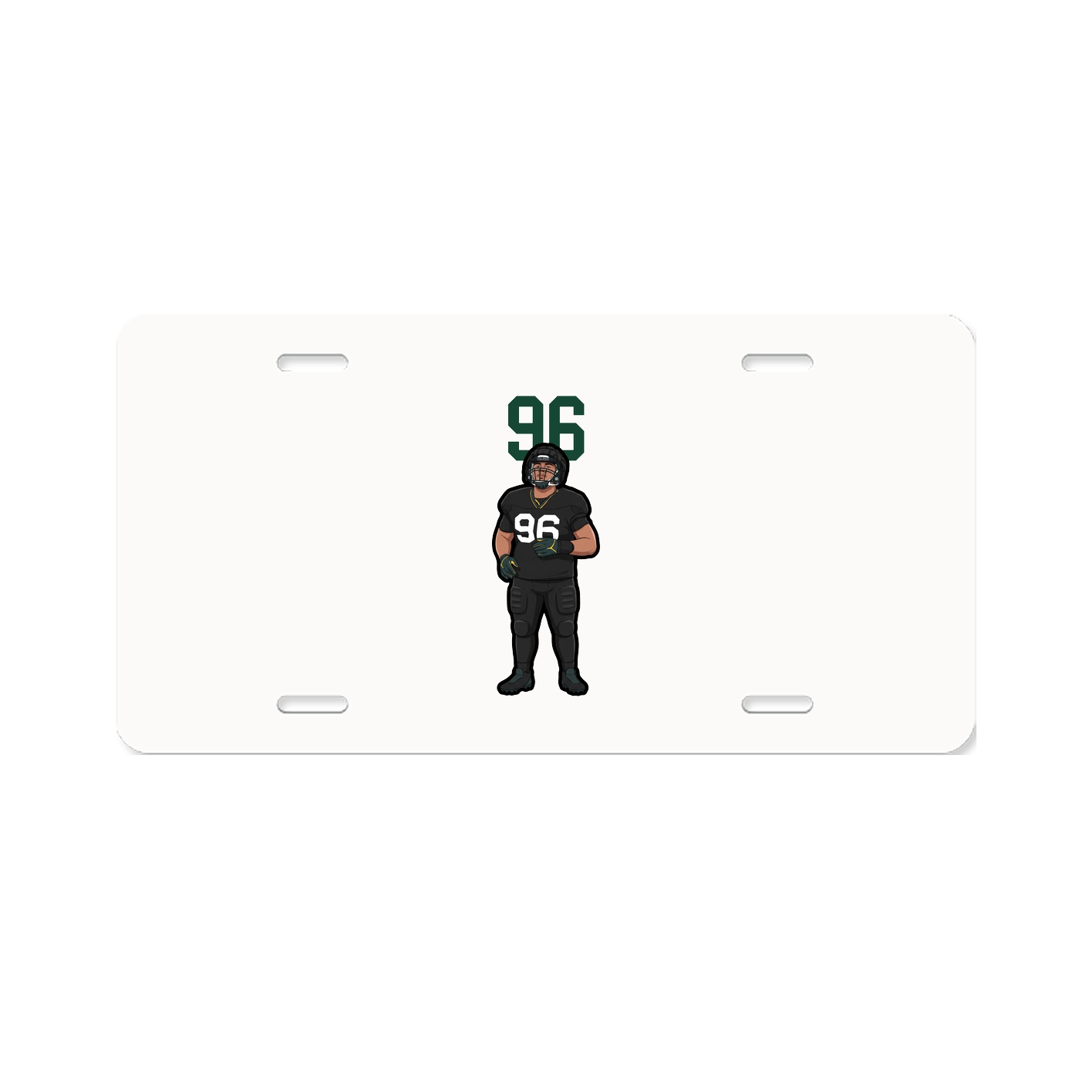 License Plate — Number Top in Classic