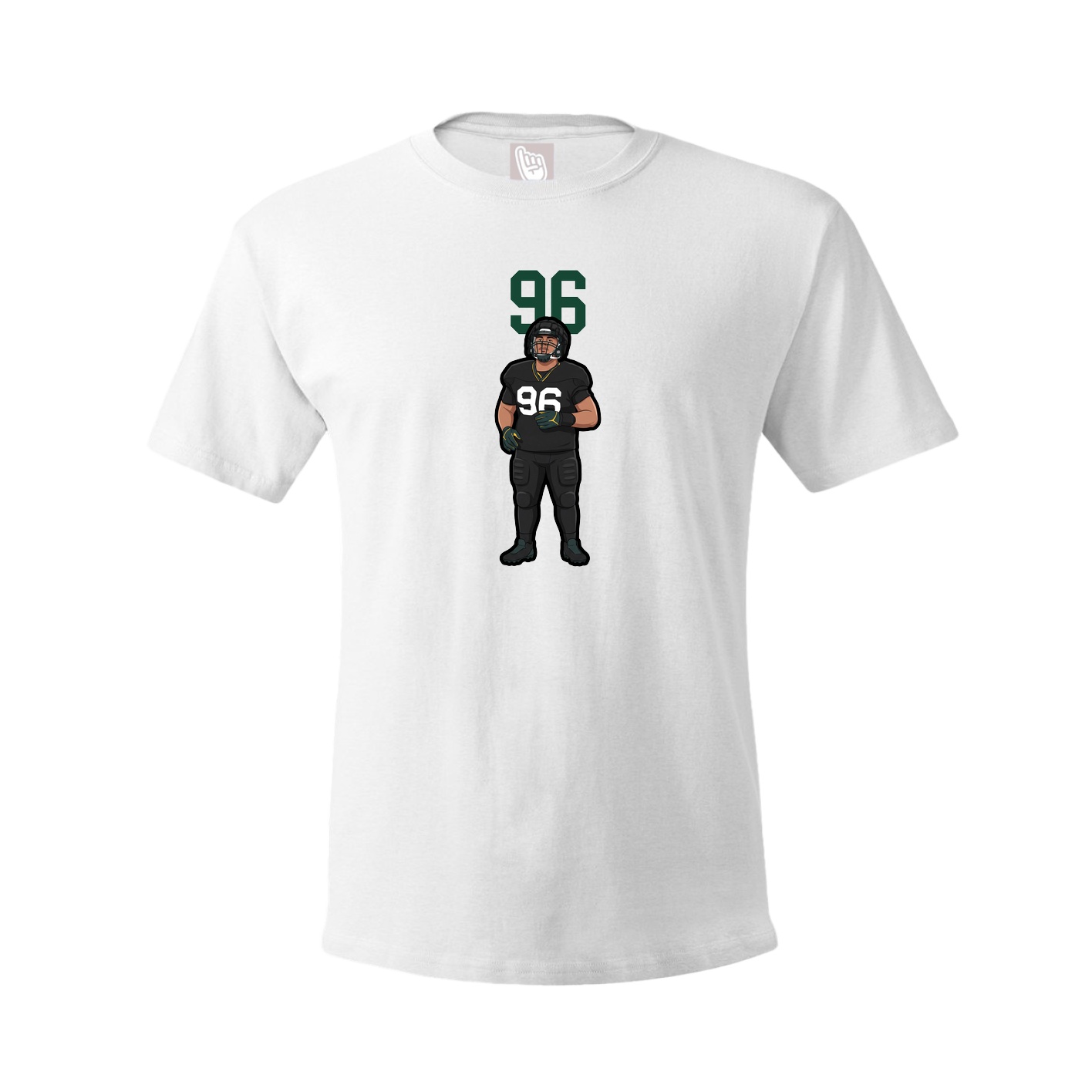 Youth Tee — Number Top in White