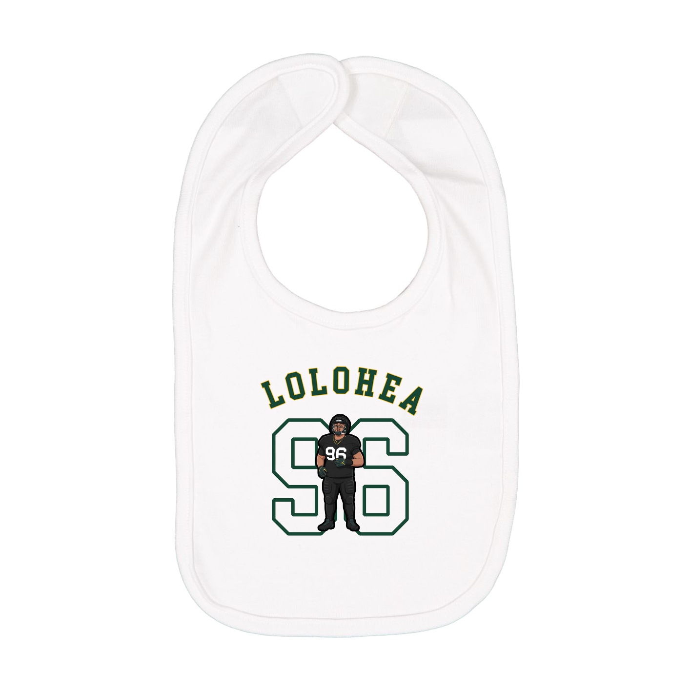 Infant Bib — Shirsey Arch in White